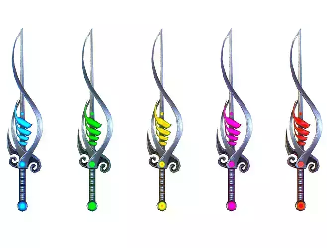 a set of cutting weapons