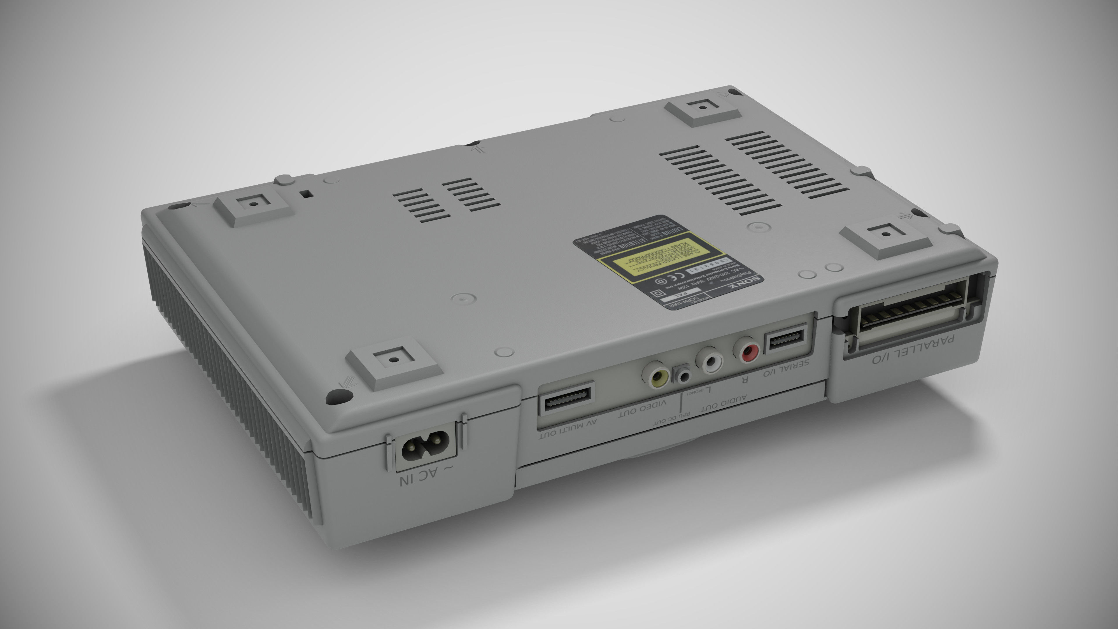 Sony PlayStation PS1 SCPH-1002 Low-poly 3D model_15