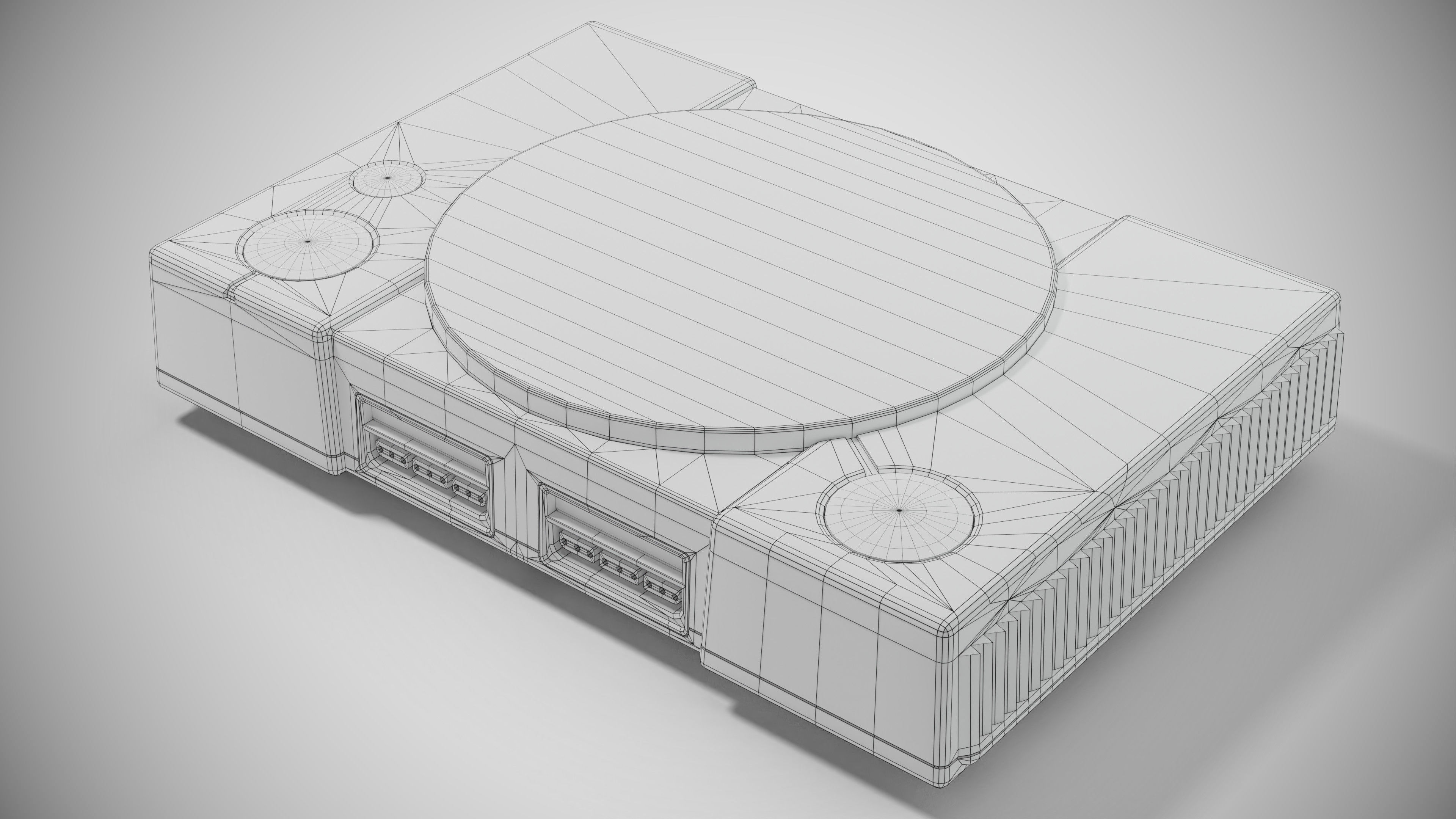 Sony PlayStation PS1 SCPH-1002 Low-poly 3D model_26