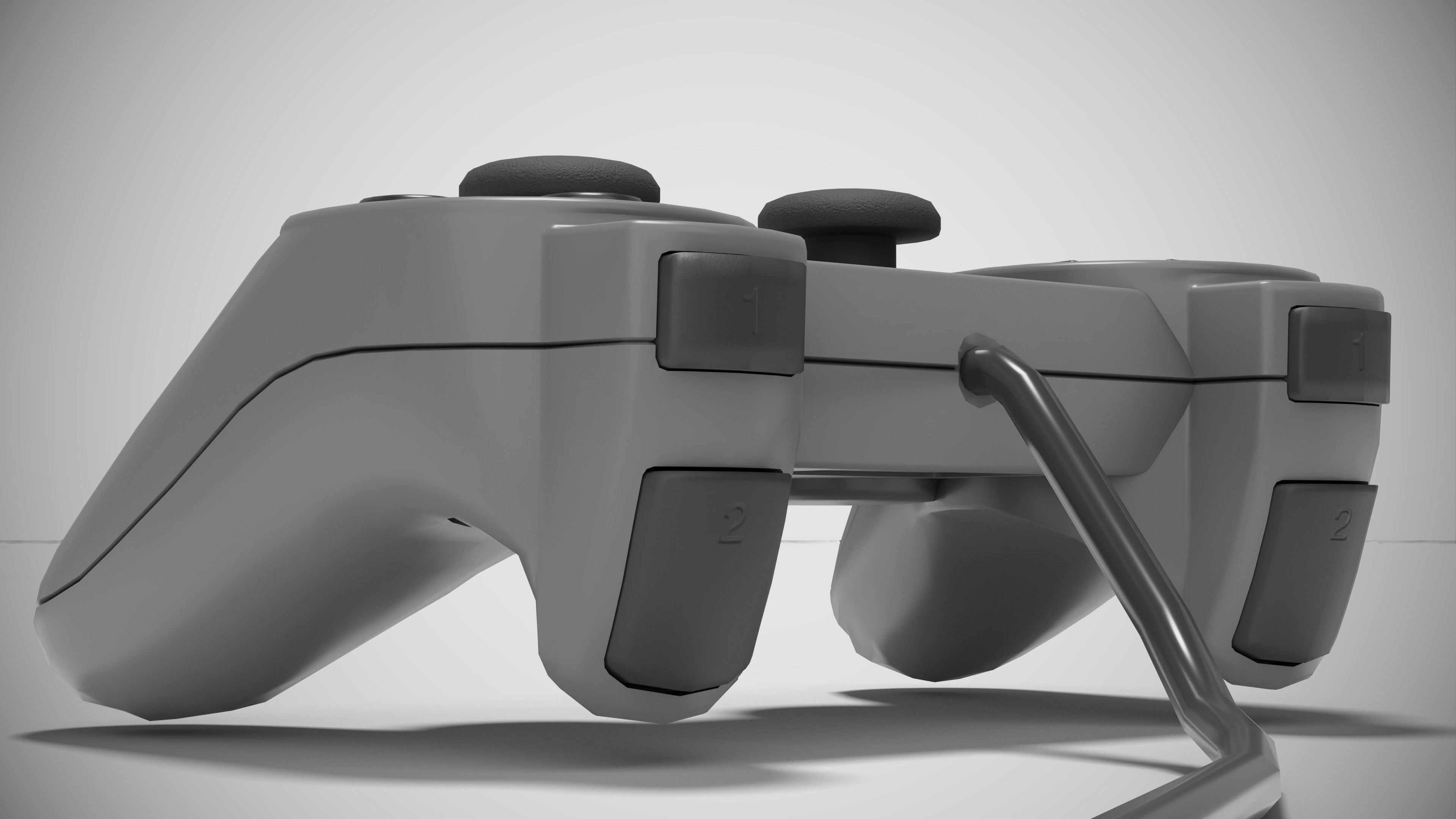 Sony PlayStation PS1 SCPH-1002 Low-poly 3D model_7