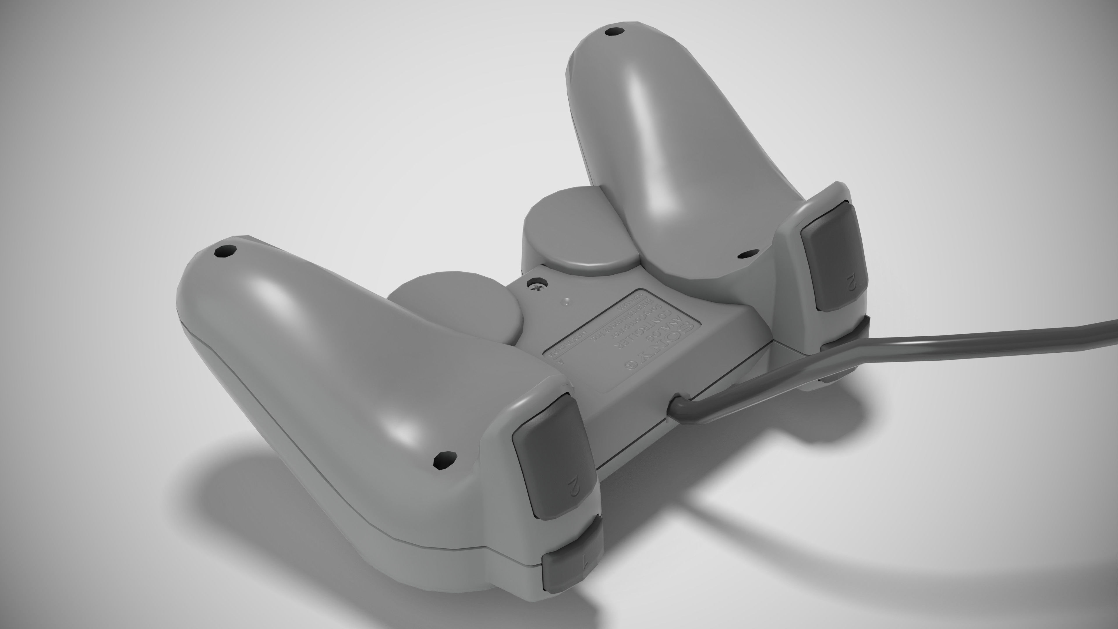 Sony PlayStation PS1 SCPH-1002 Low-poly 3D model_9