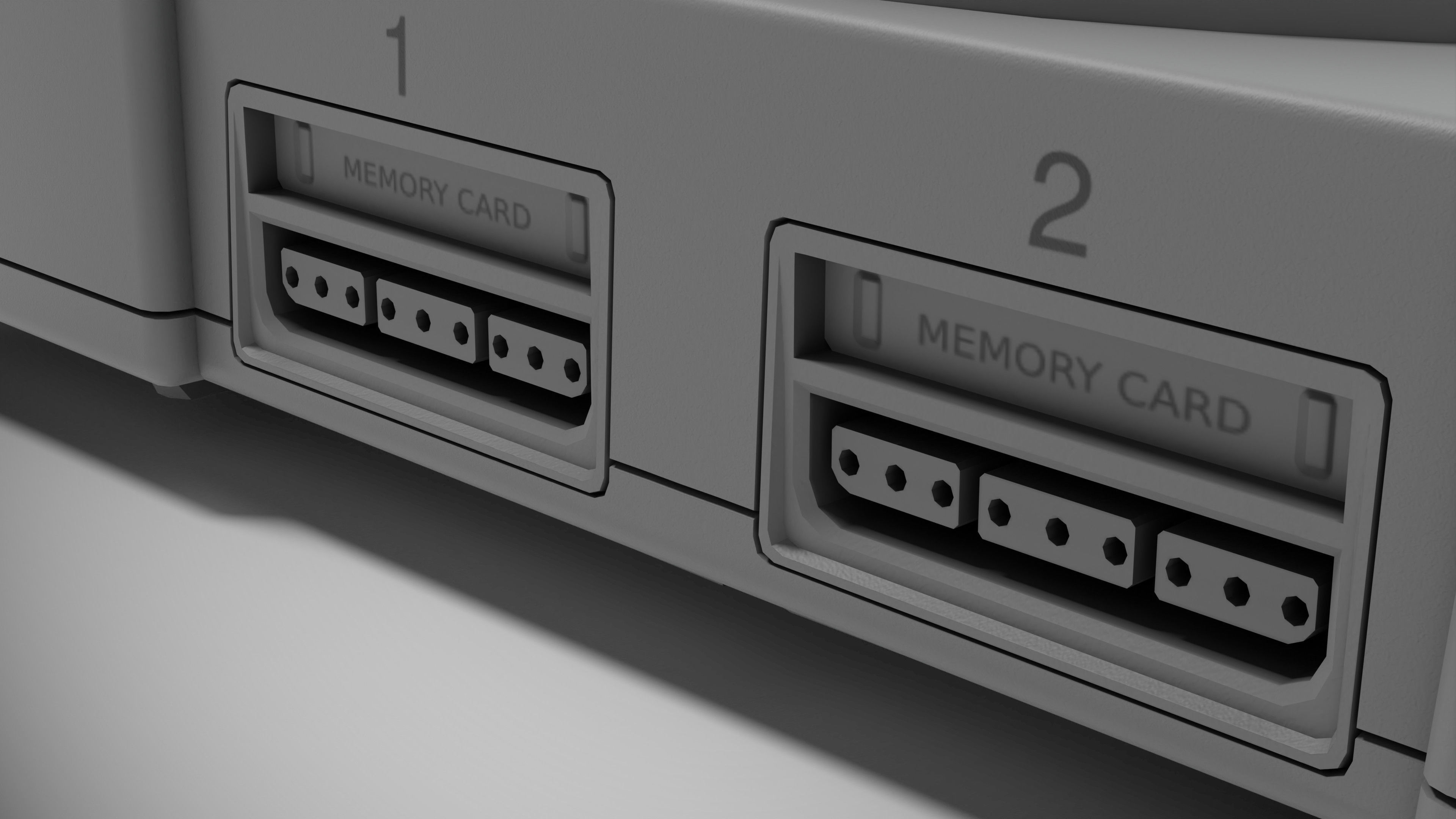 Sony PlayStation PS1 SCPH-1002 Low-poly 3D model_16