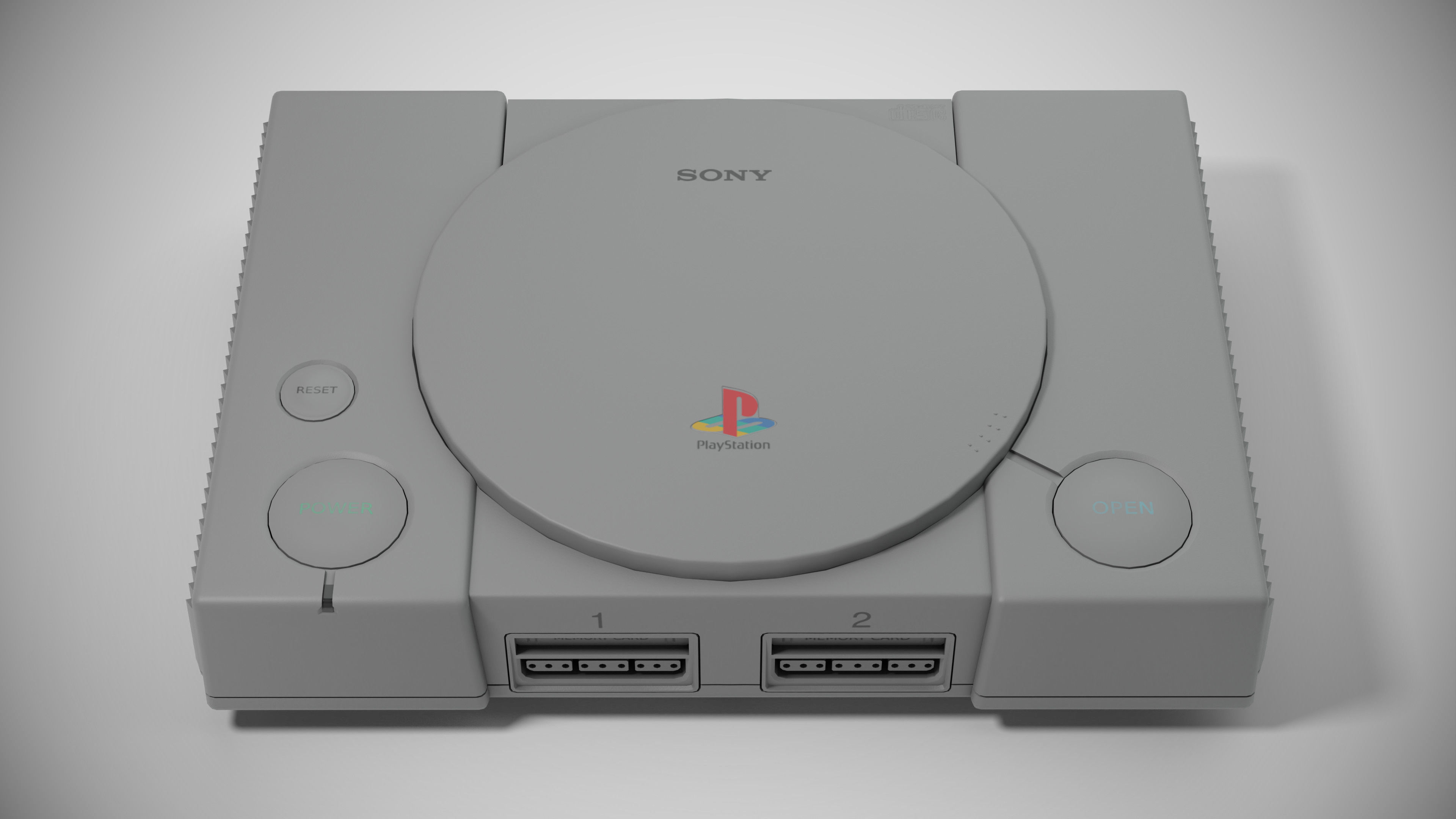 Sony PlayStation PS1 SCPH-1002 Low-poly 3D model_12