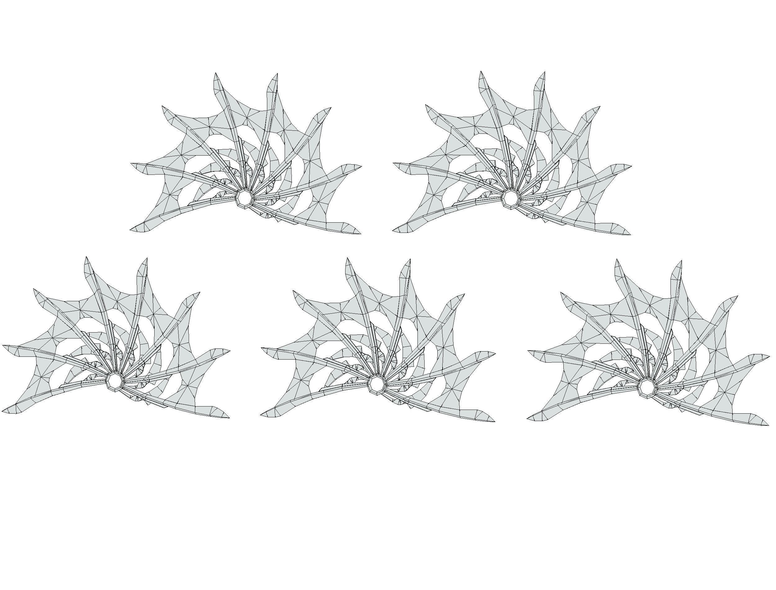 a Set of Fan Weapons Low-poly 3D model_20