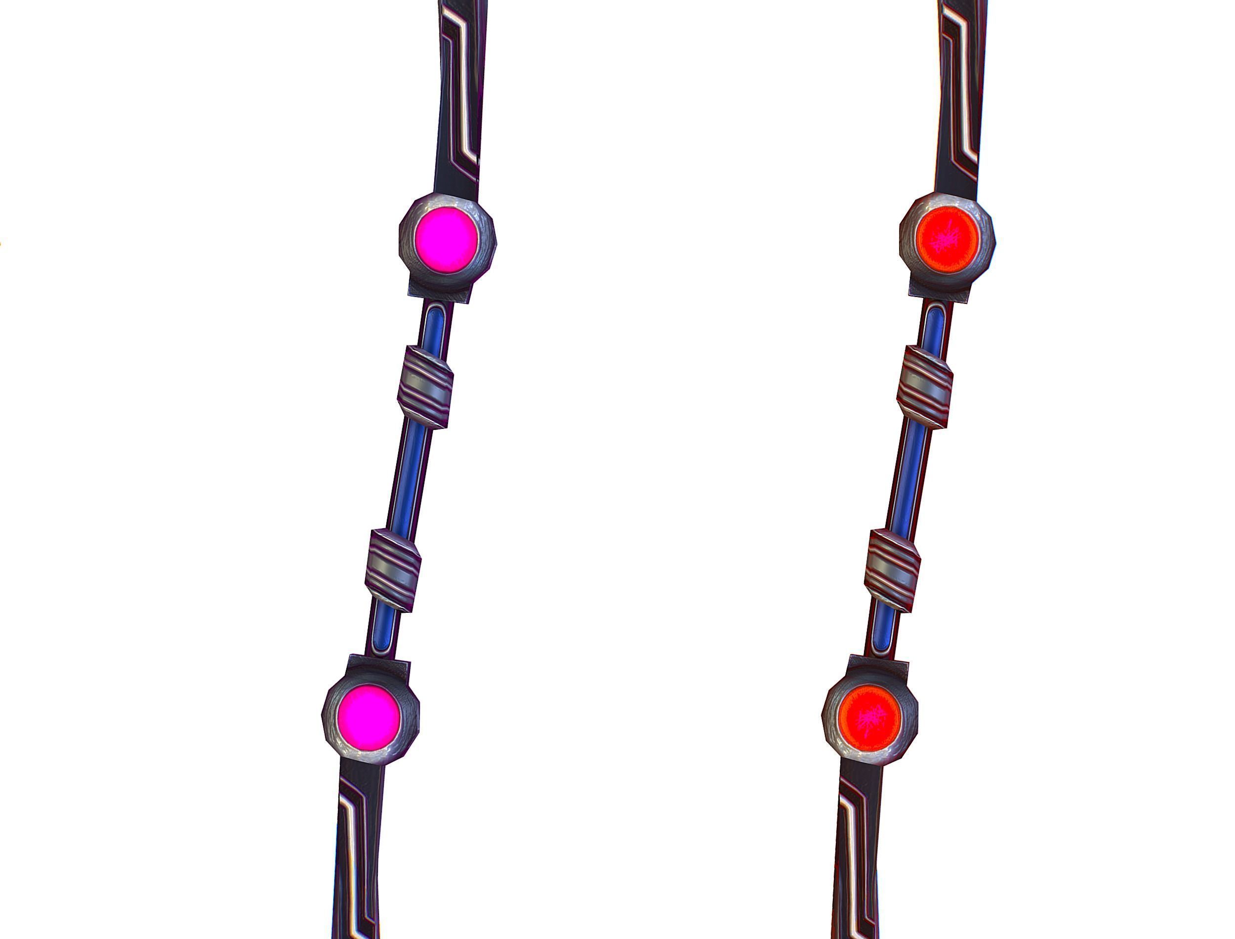 a set of cutting weapons - spear Low-poly 3D model_13