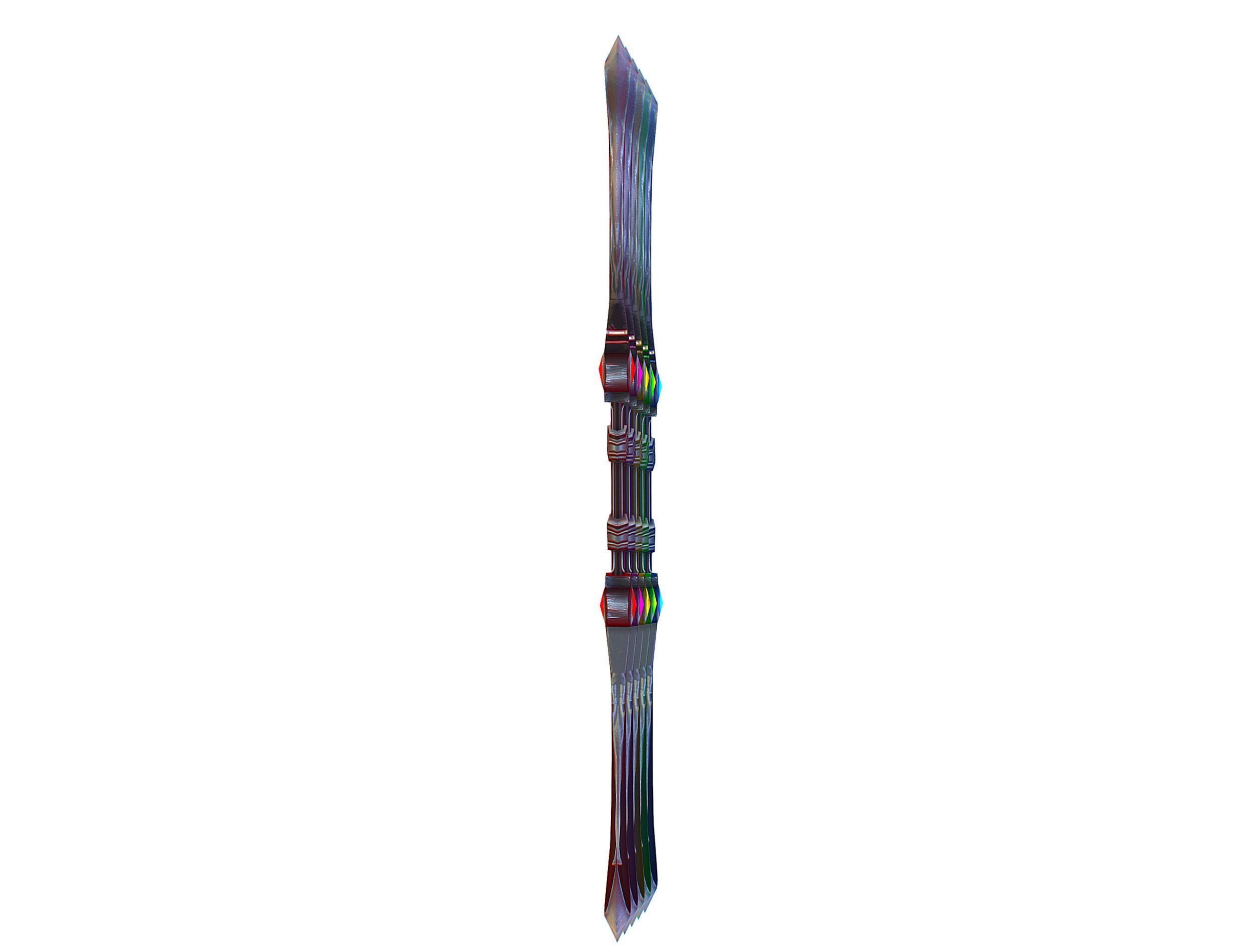 a set of cutting weapons - spear Low-poly 3D model_5