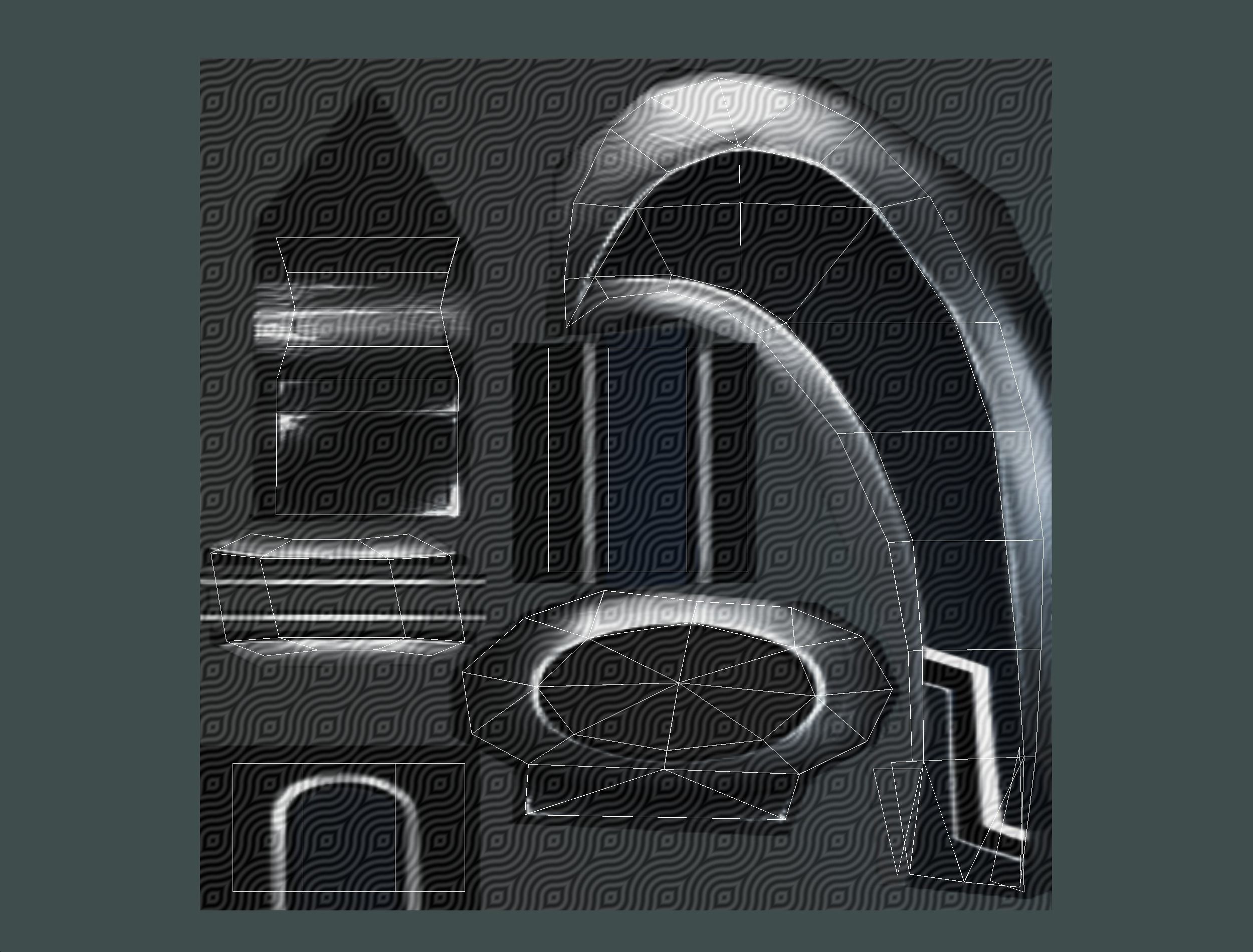 a set of cutting weapons - spear Low-poly 3D model_19