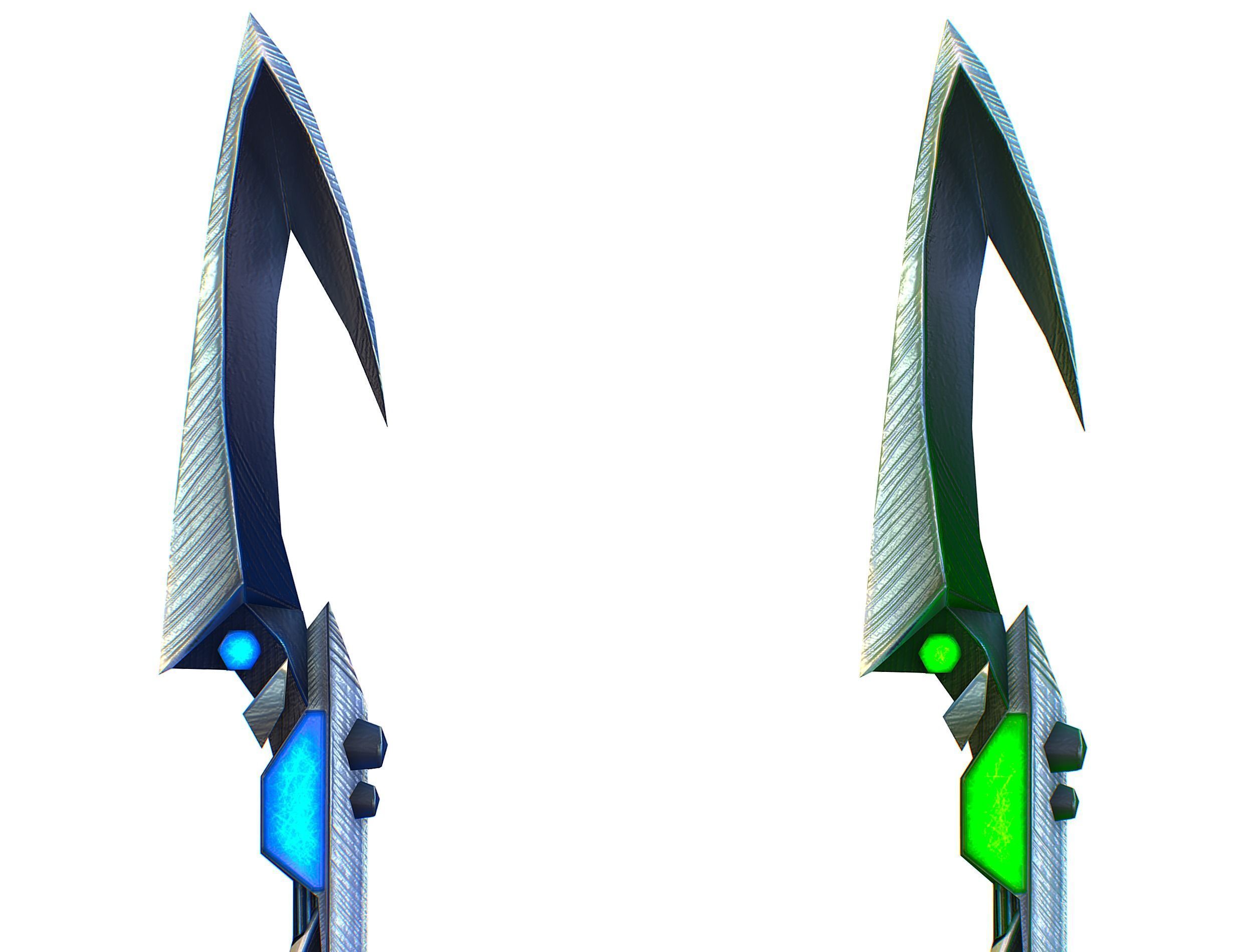 a set of cutting weapons - spear Low-poly 3D model_12