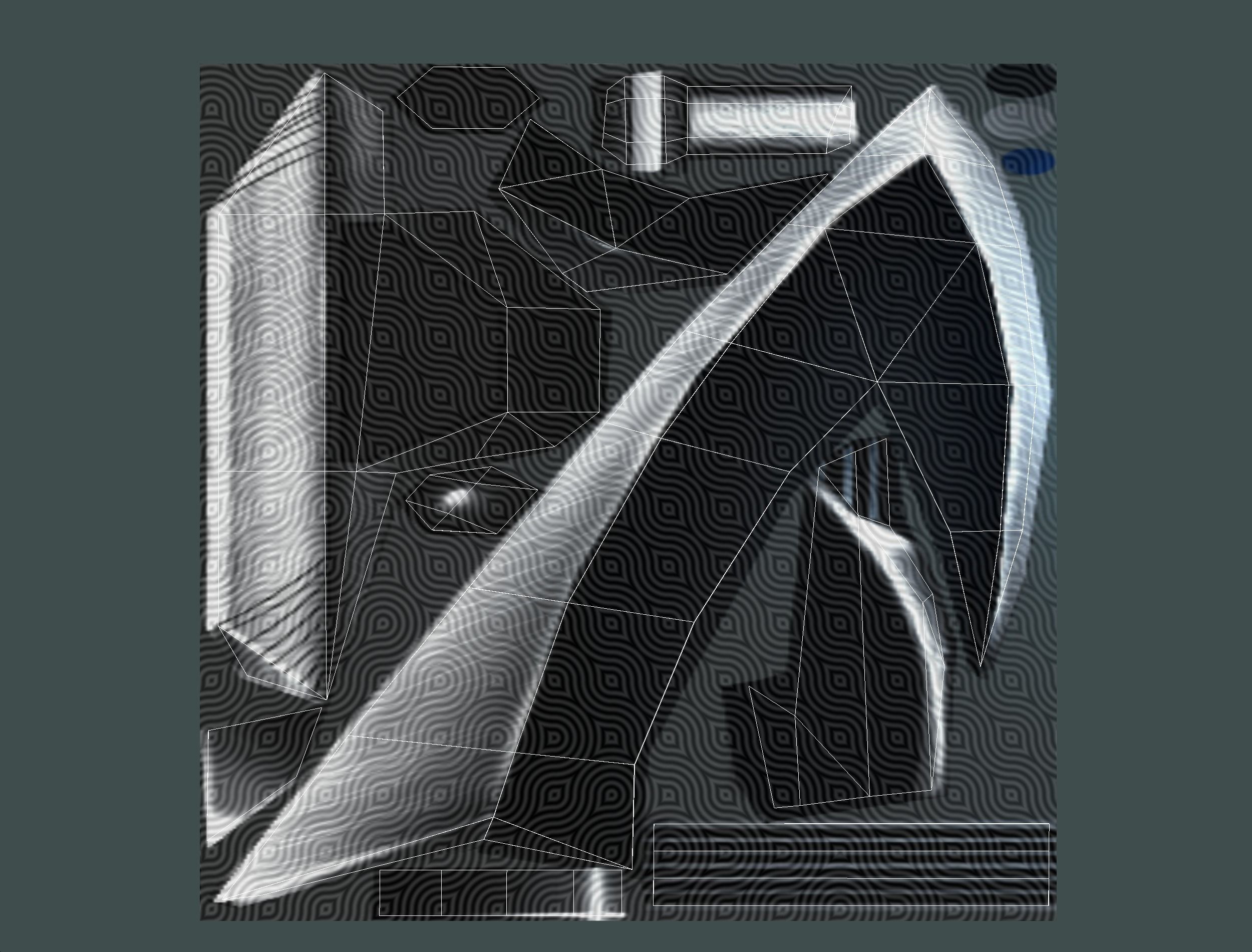 a set of cutting weapons - spear Low-poly 3D model_23