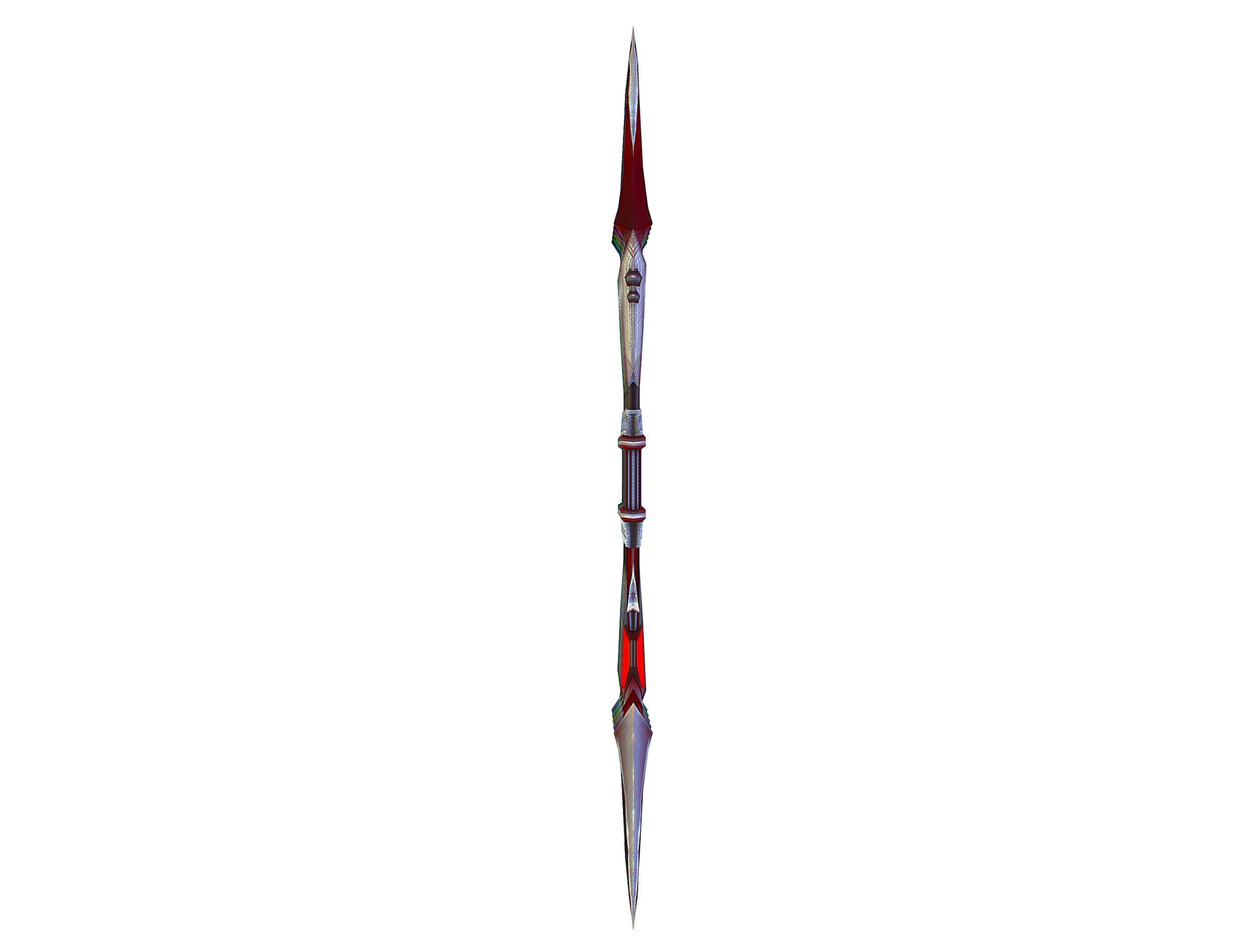 a set of cutting weapons - spear Low-poly 3D model_6
