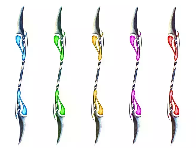 a set of cutting weapons - spear