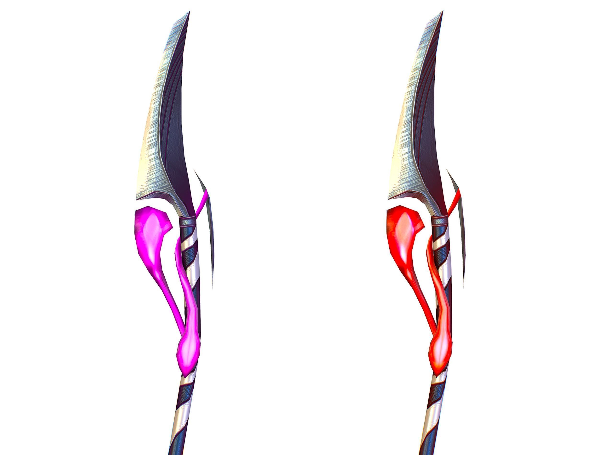 a set of cutting weapons - spear Low-poly 3D model_13