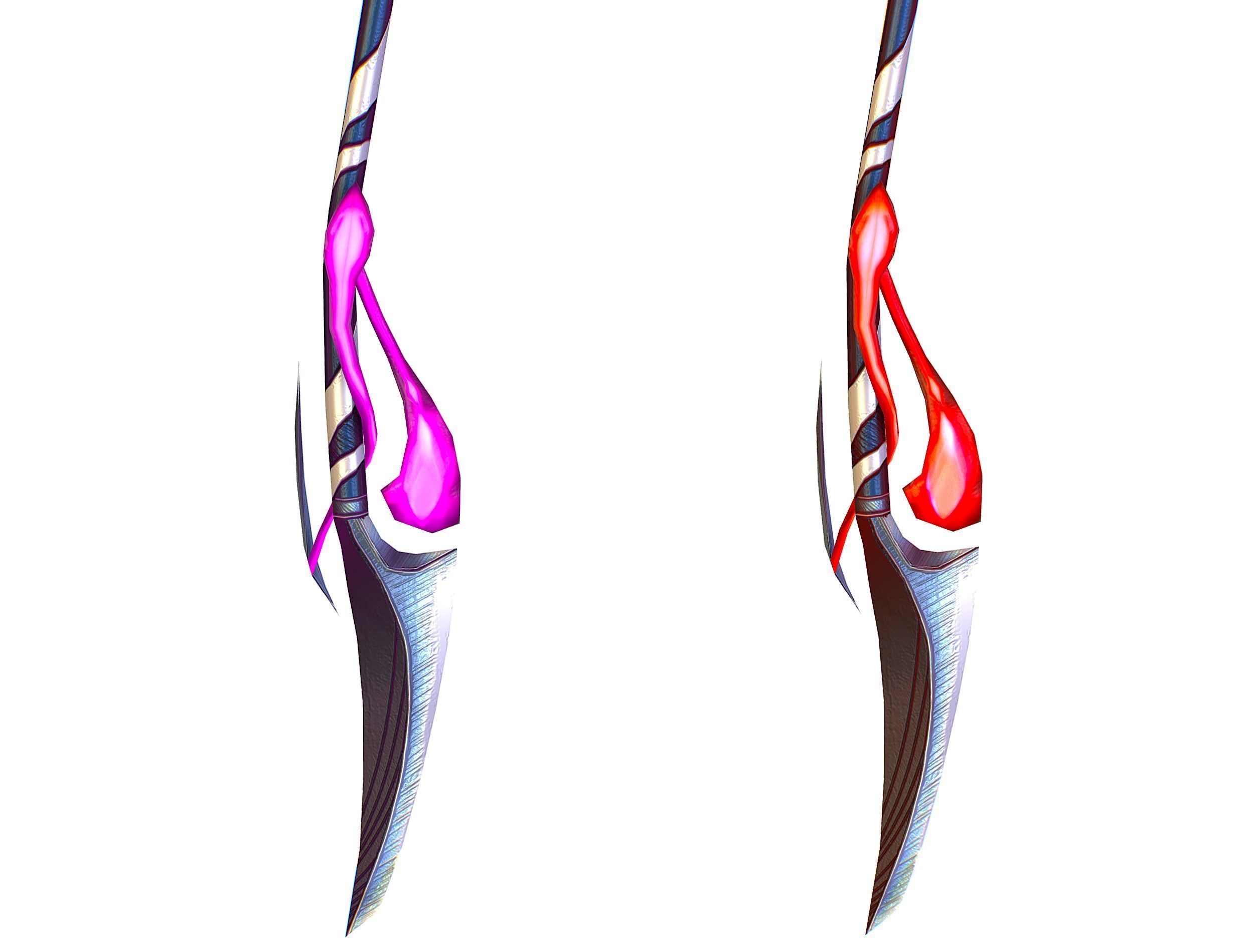 a set of cutting weapons - spear Low-poly 3D model_15