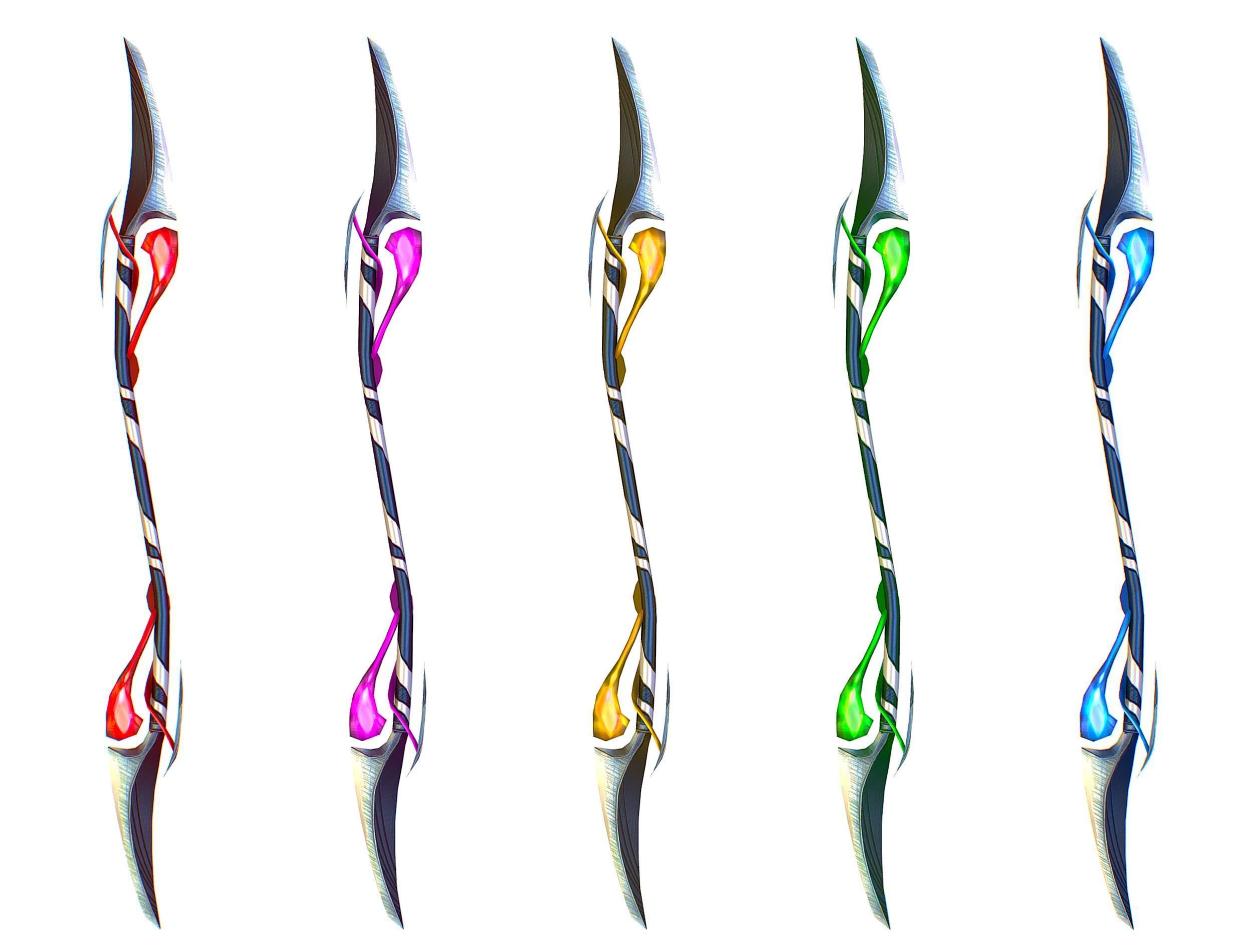 a set of cutting weapons - spear Low-poly 3D model_9