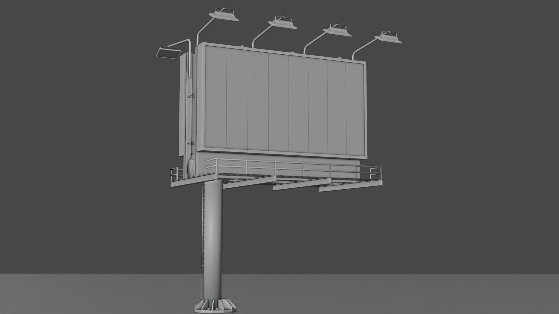Street Billboards 3D model_2