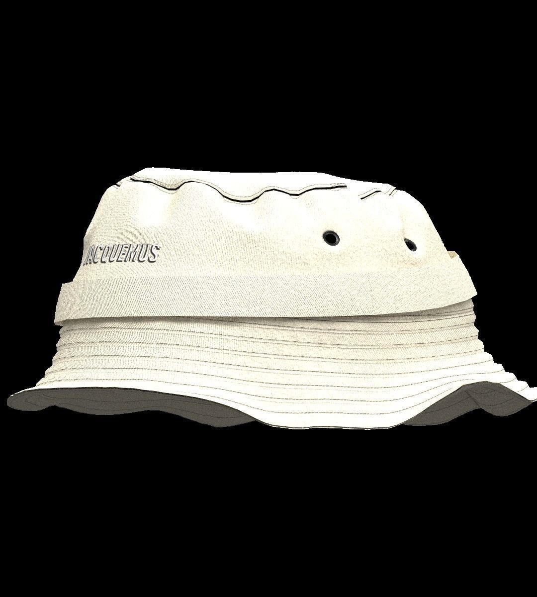 Bucket hats by Prada and Jacquemus made with Clo3D 3D model_13