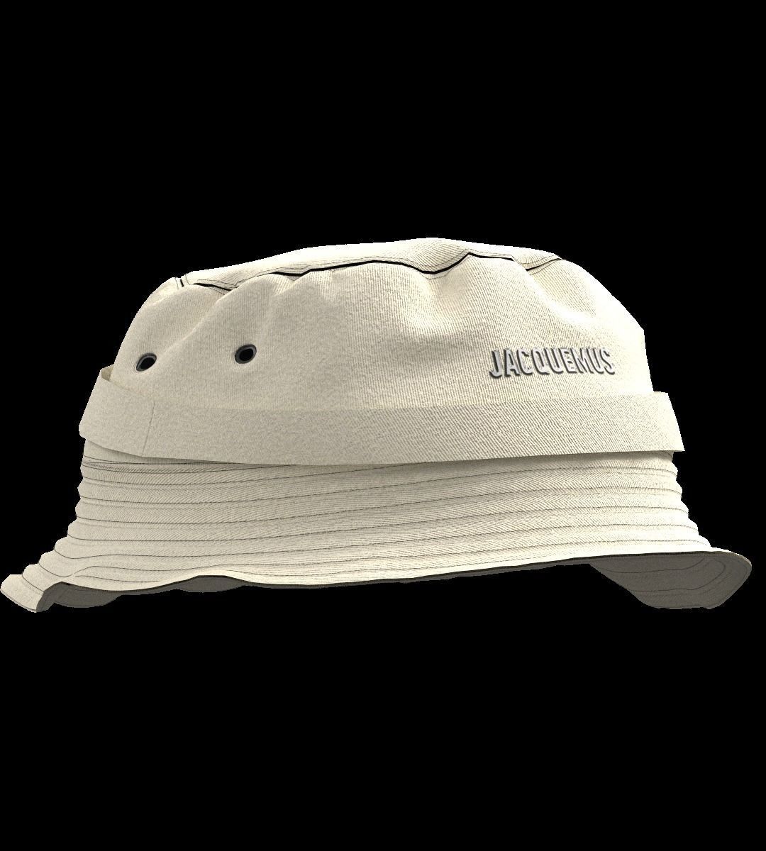 Bucket hats by Prada and Jacquemus made with Clo3D 3D model_15