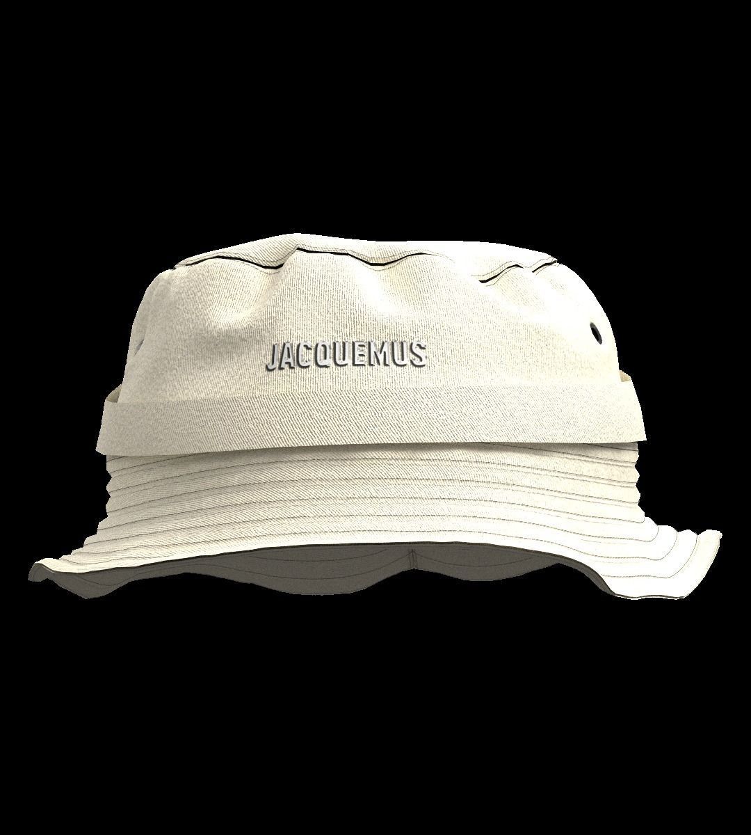 Bucket hats by Prada and Jacquemus made with Clo3D 3D model_6