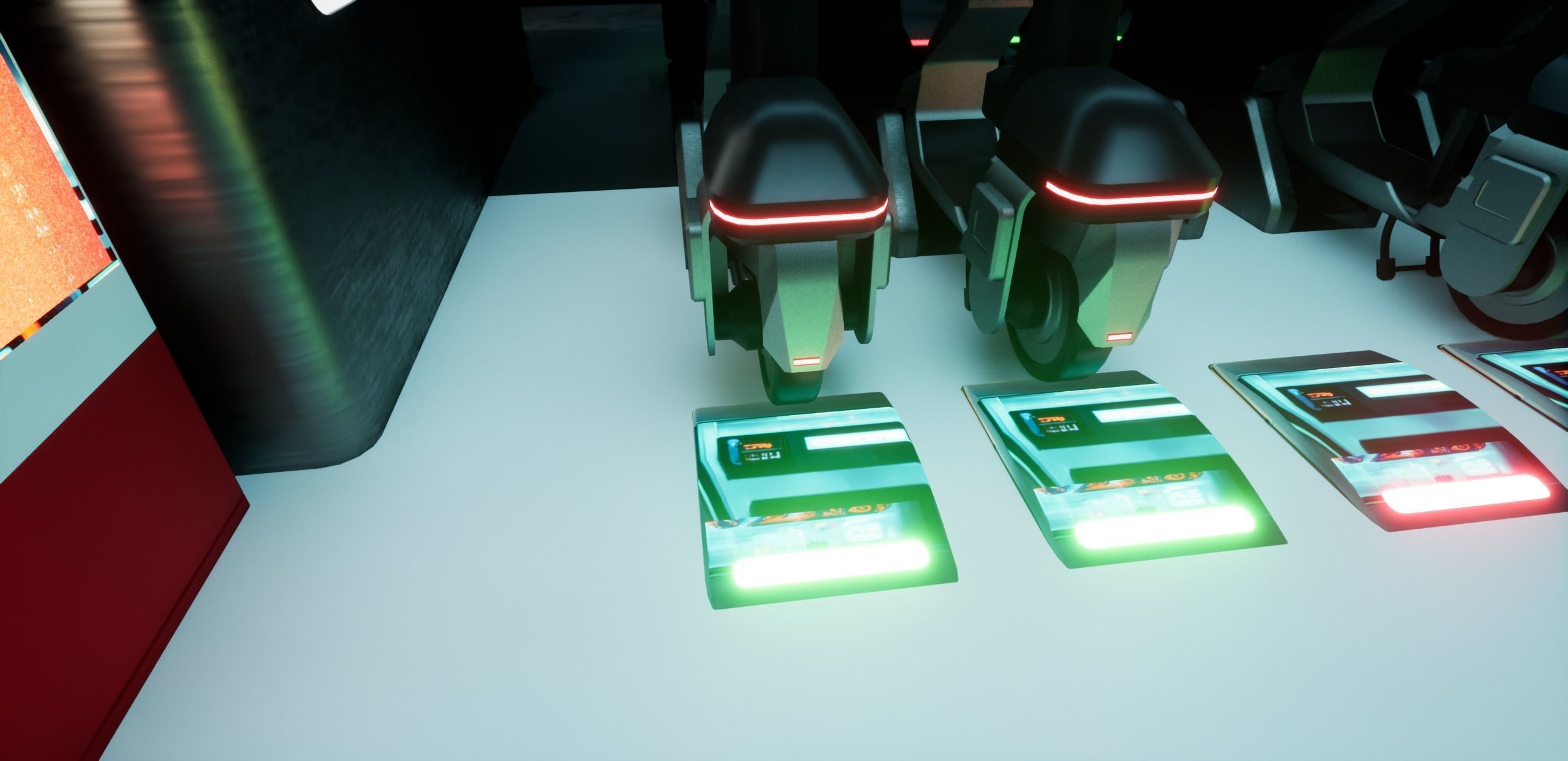 Cyberpunk Electric Scooter Station Low-poly 3D model_22