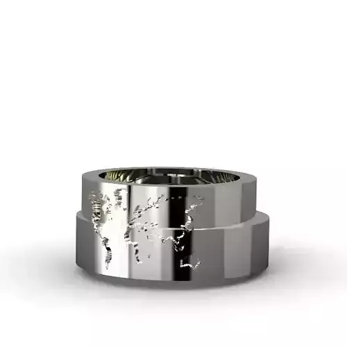 RING WORLD MAP  3D print model