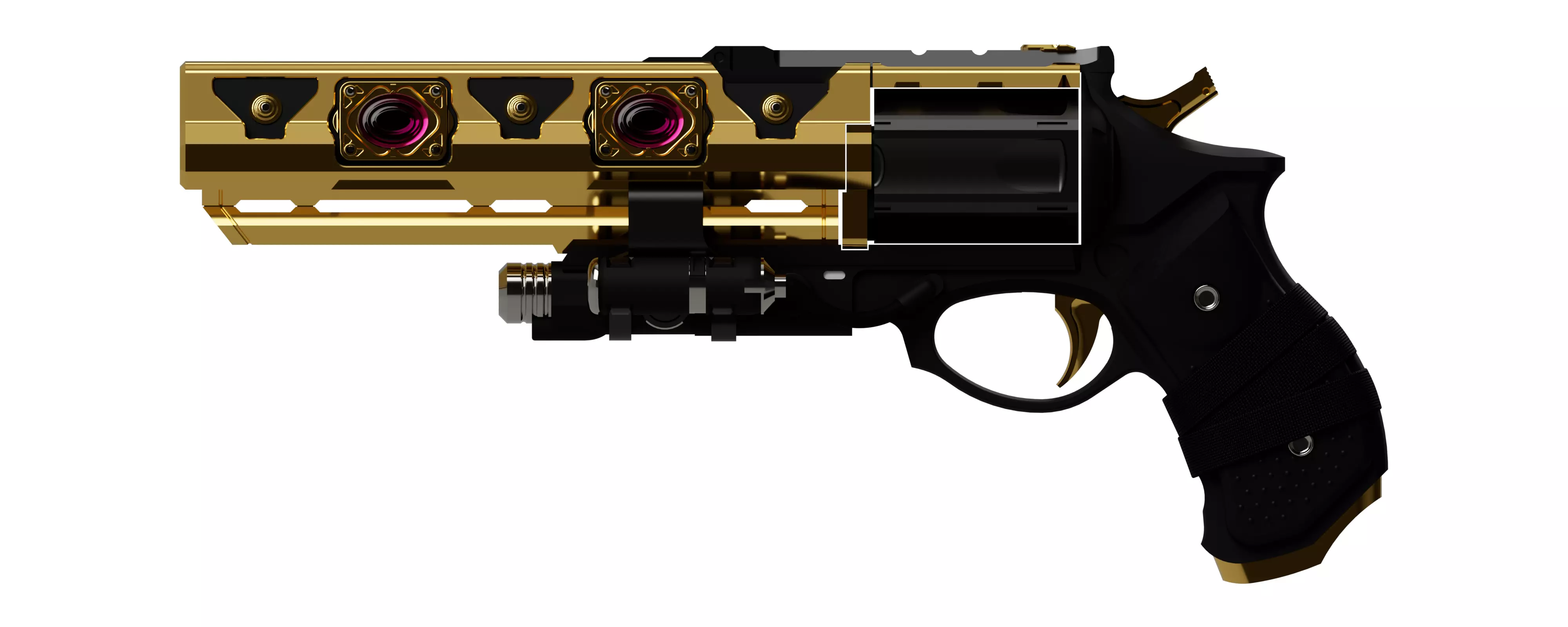 Austringer gold gun 3D print model_0