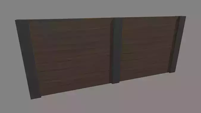 Low Poly Wooden Fence