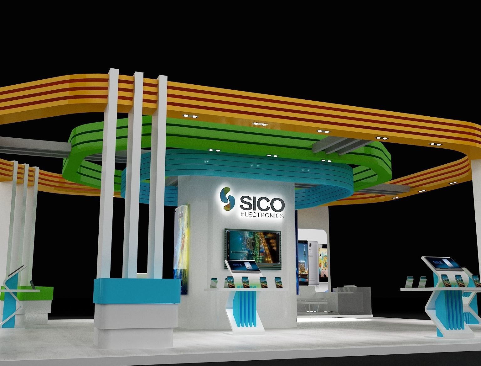 Booth Exhibition Stand a301 3D model_16