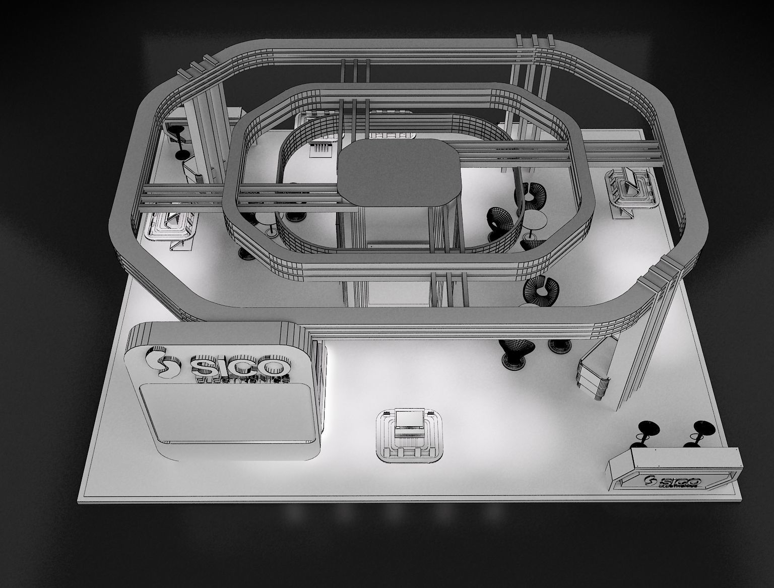 Booth Exhibition Stand a301 3D model_3