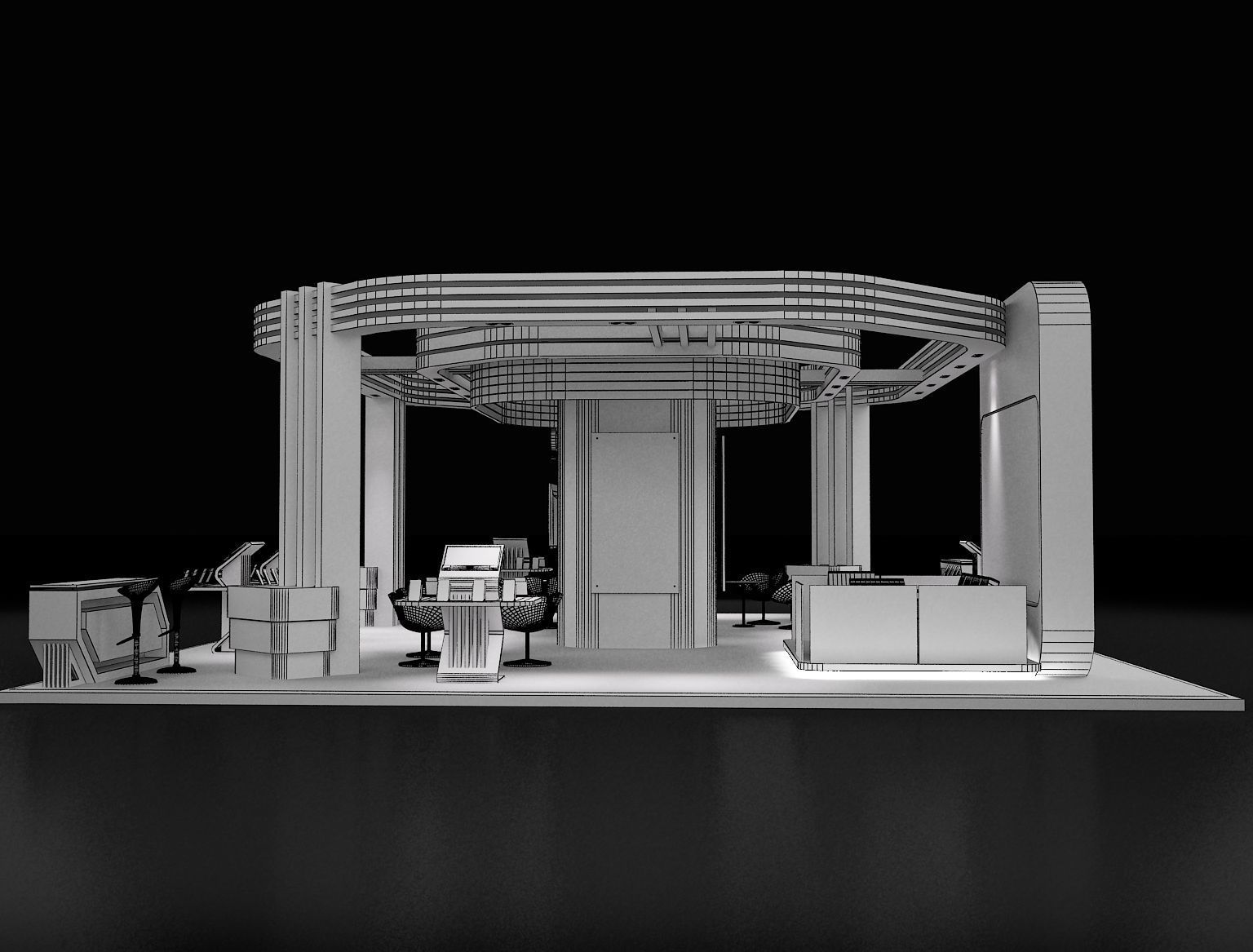Booth Exhibition Stand a301 3D model_13