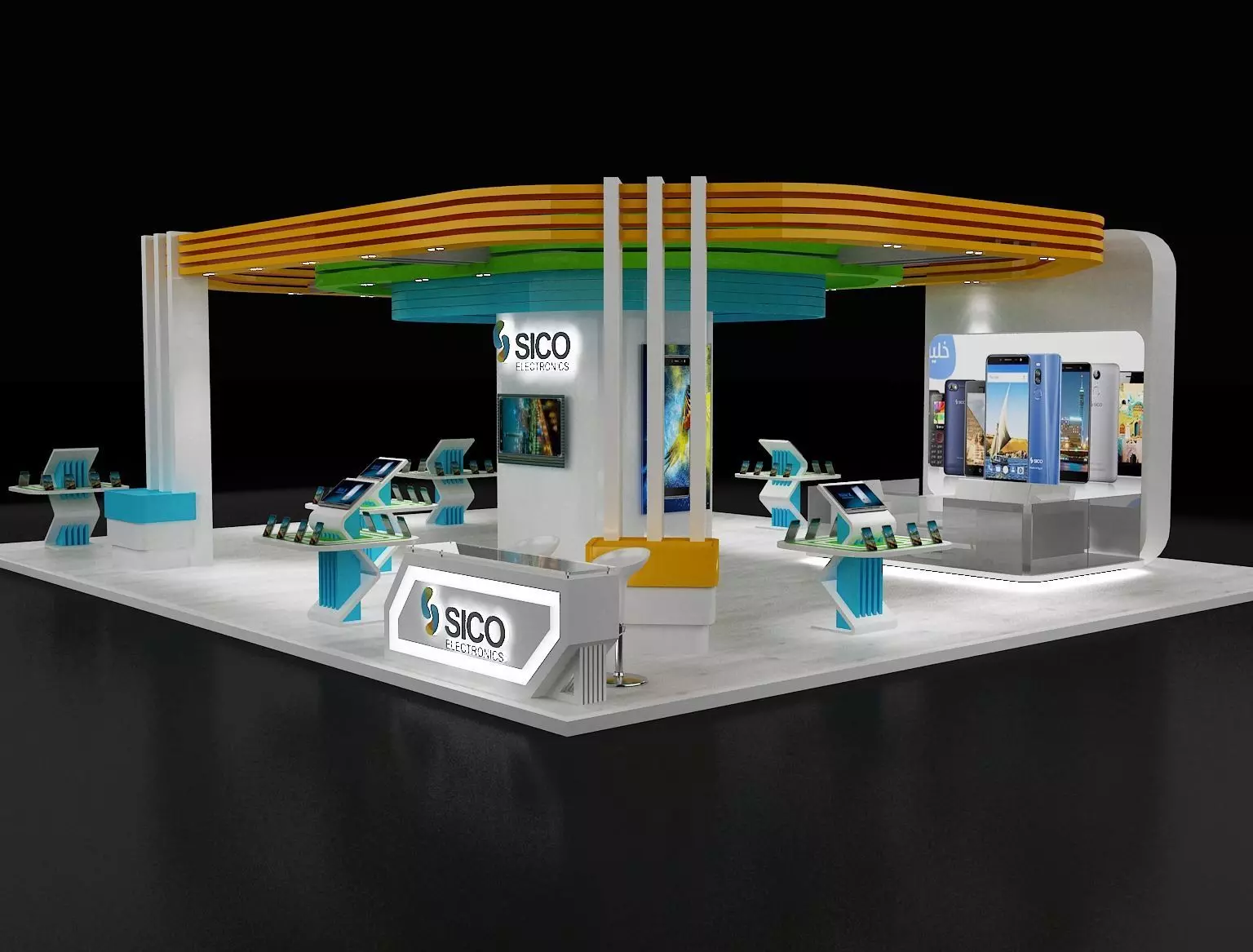 Booth Exhibition Stand a301 3D model_0