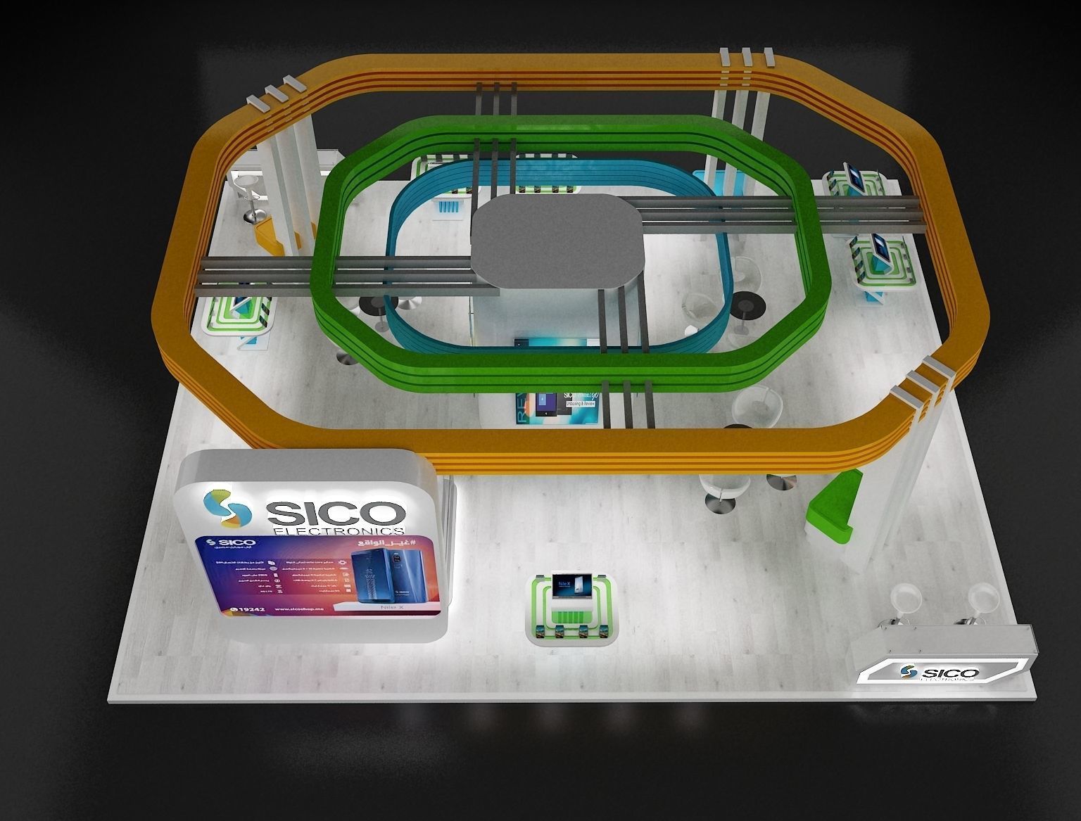 Booth Exhibition Stand a301 3D model_2