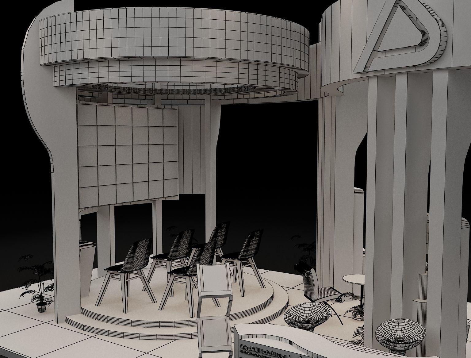 Booth Exhibition Stand a308 3D model_23