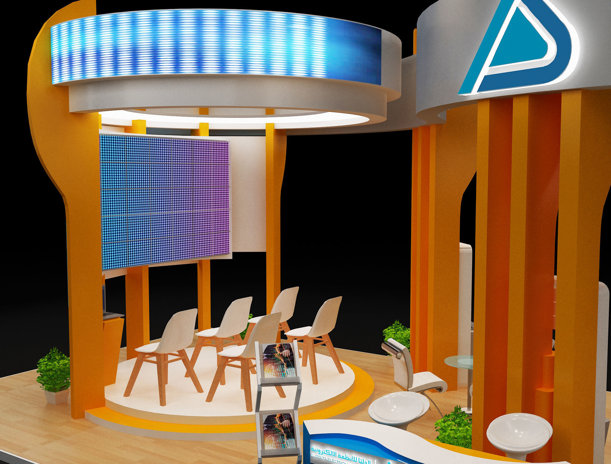 Booth Exhibition Stand a308 3D model_22