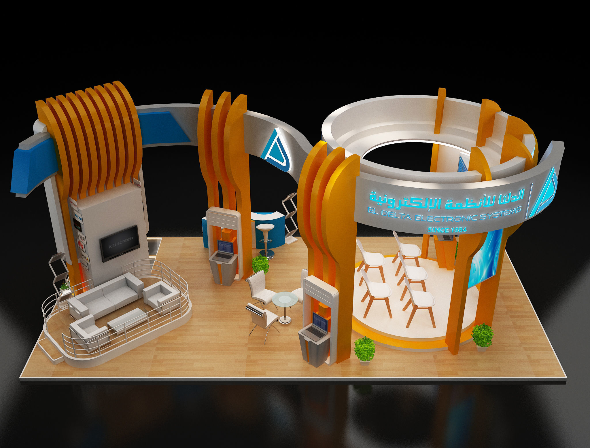 Booth Exhibition Stand a308 3D model_14
