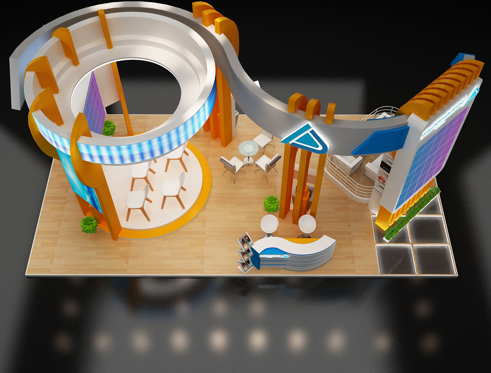 Booth Exhibition Stand a308 3D model_20