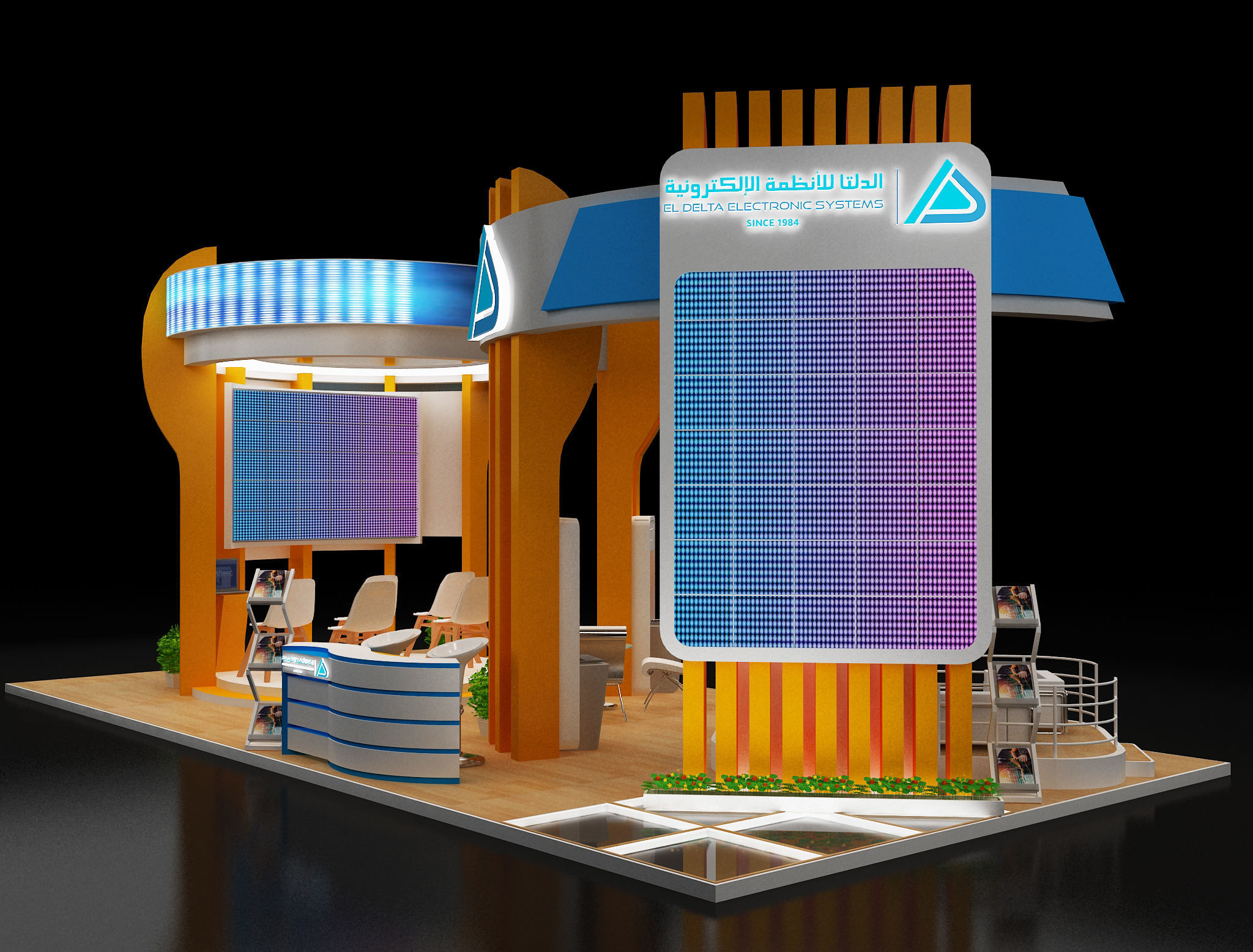 Booth Exhibition Stand a308 3D model_16
