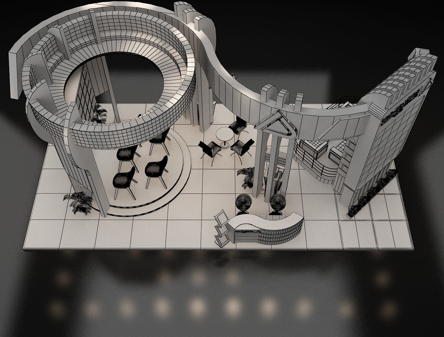 Booth Exhibition Stand a308 3D model_21