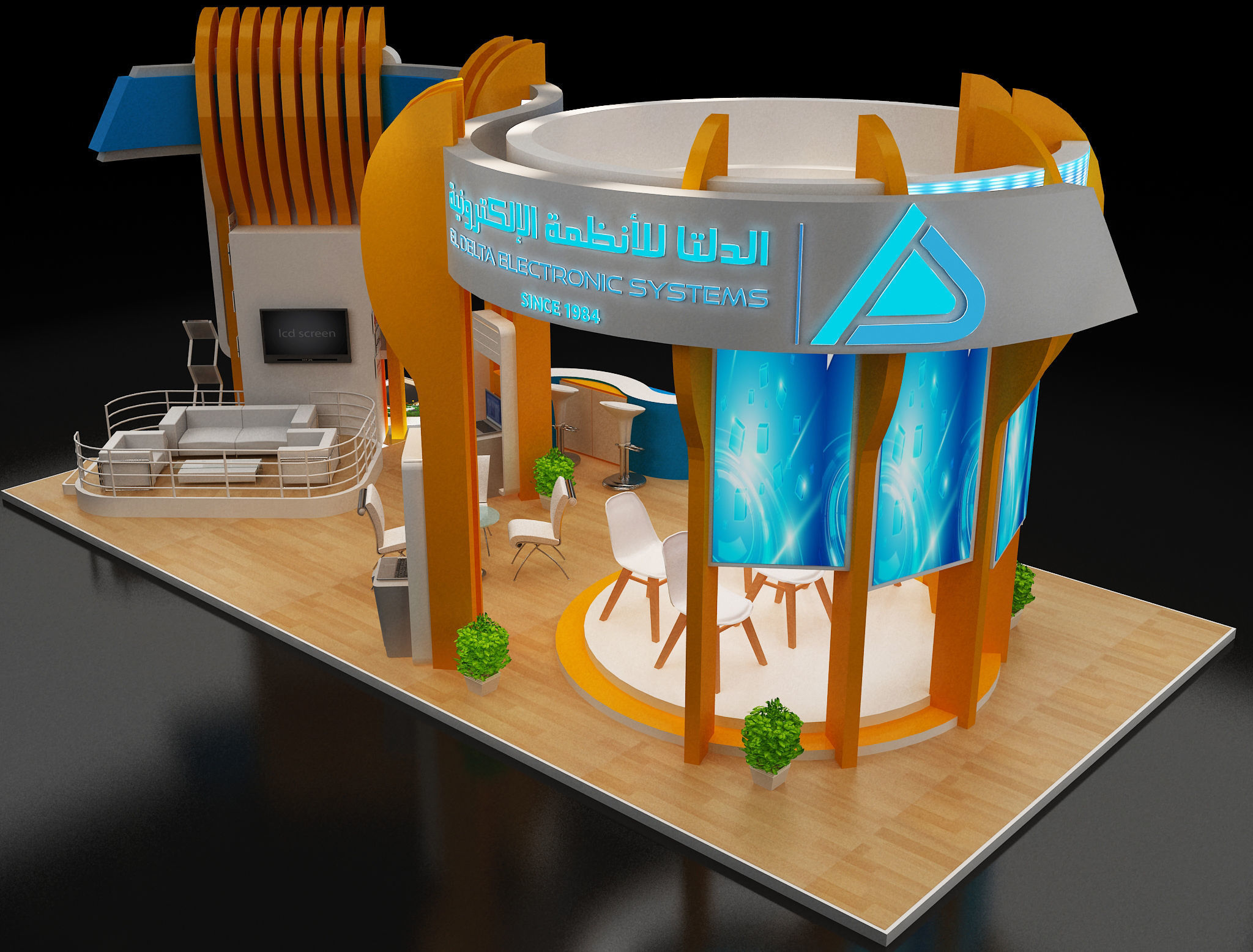 Booth Exhibition Stand a308 3D model_10