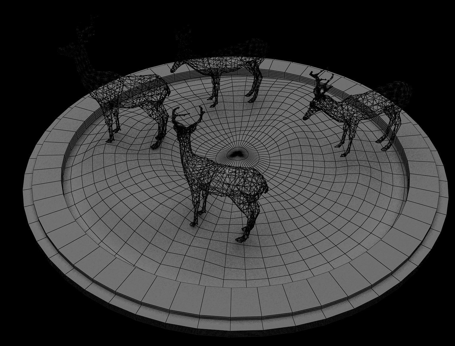 Street Square Design a309 3D model_14