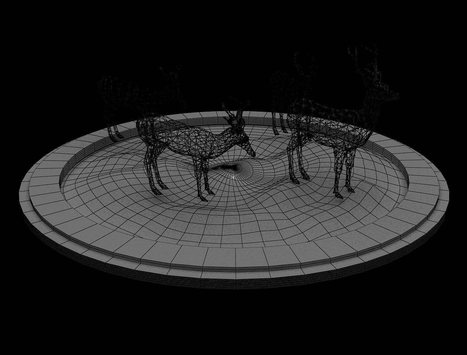 Street Square Design a309 3D model_11