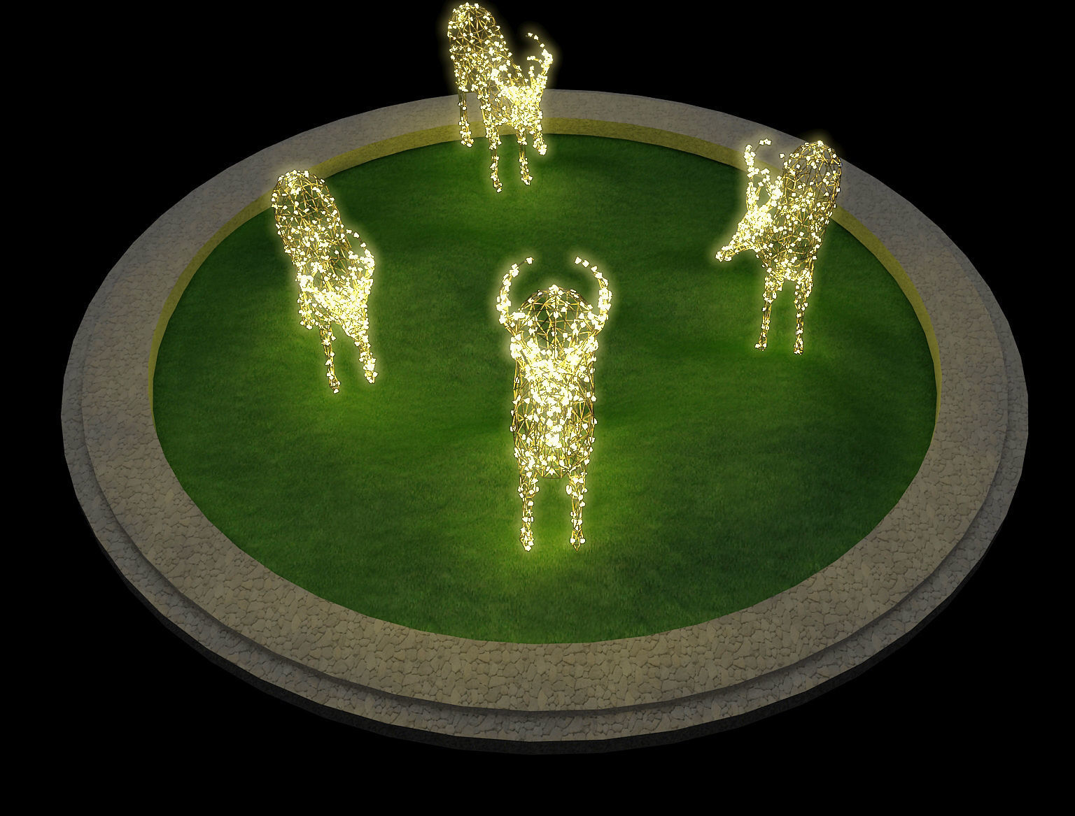 Street Square Design a309 3D model_4