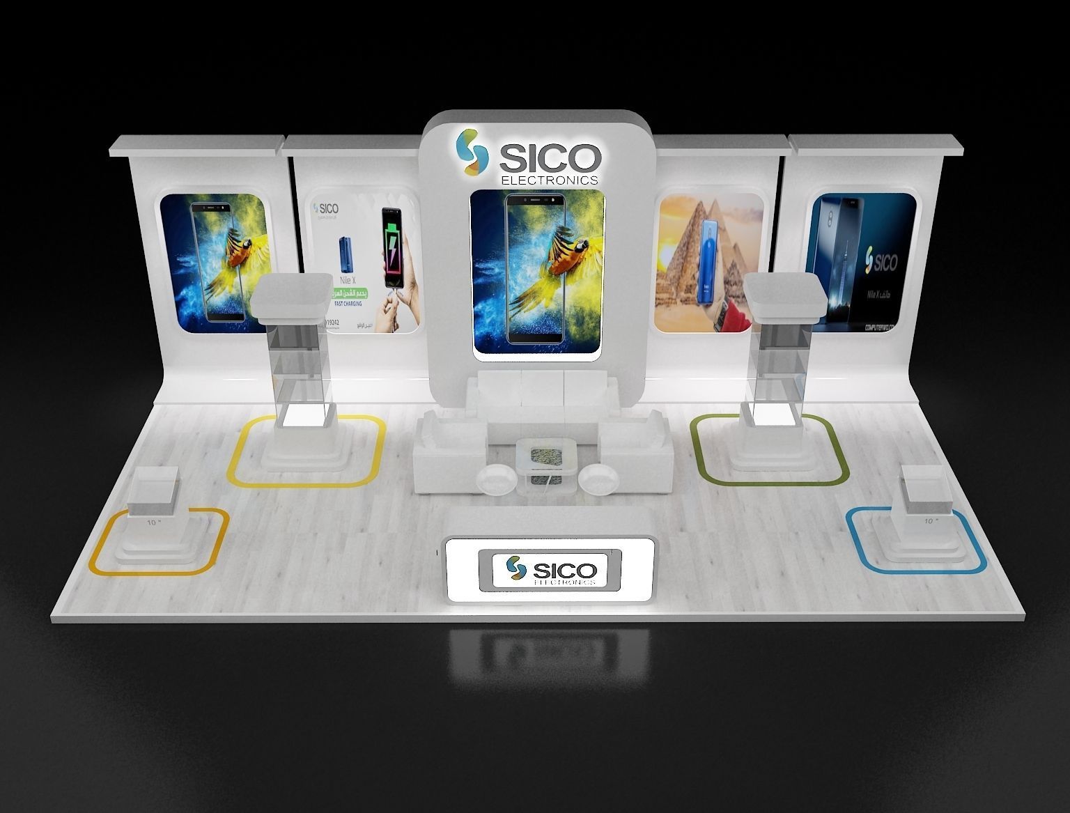  Booth Exhibition Stand a302b 3D model_1