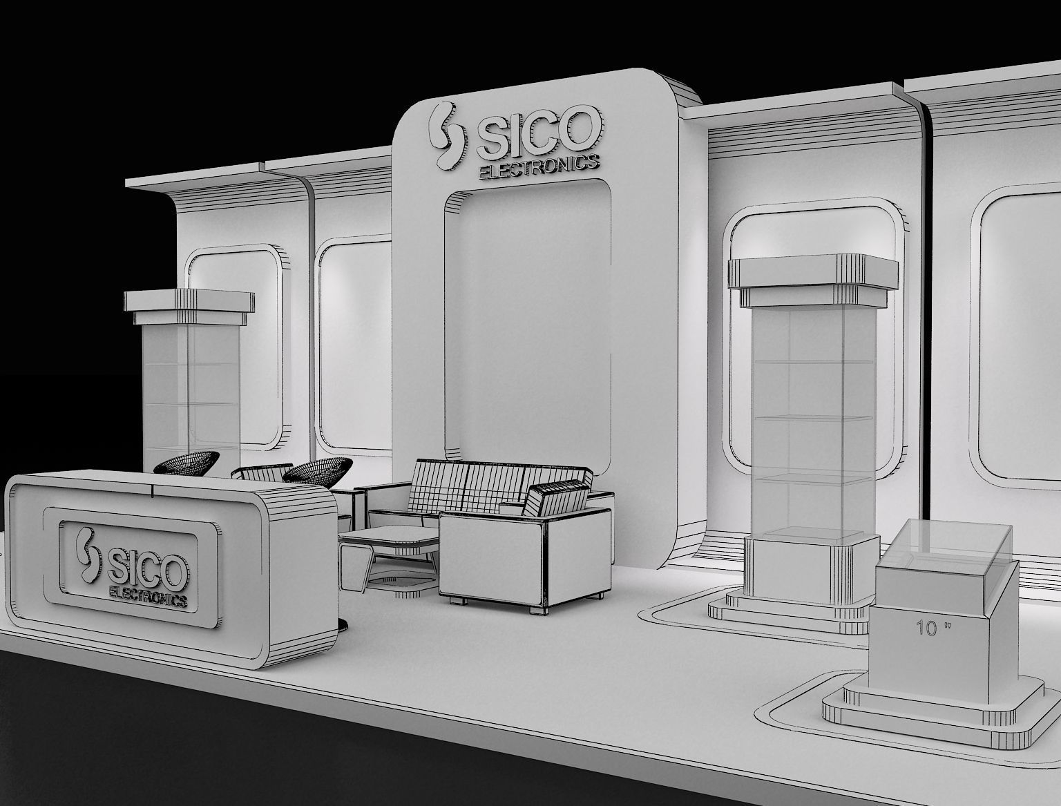  Booth Exhibition Stand a302b 3D model_5
