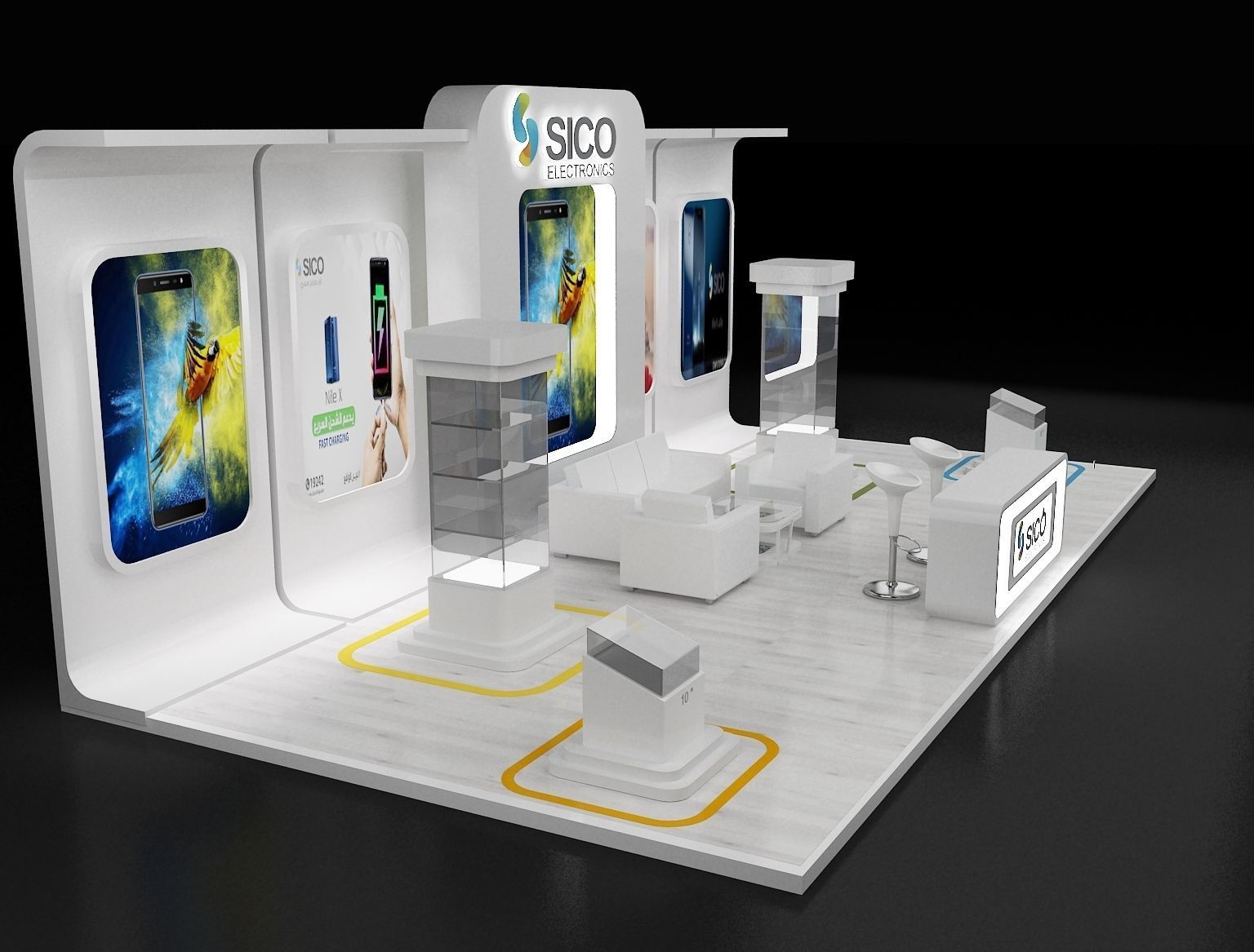 Booth Exhibition Stand a302b 3D model_2
