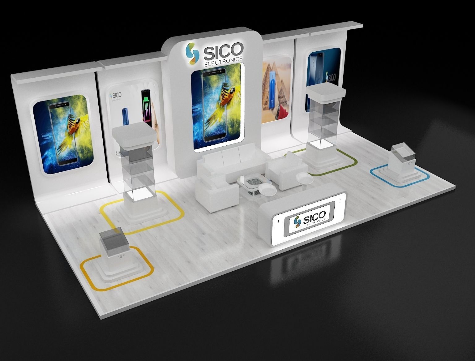  Booth Exhibition Stand a302b 3D model_3
