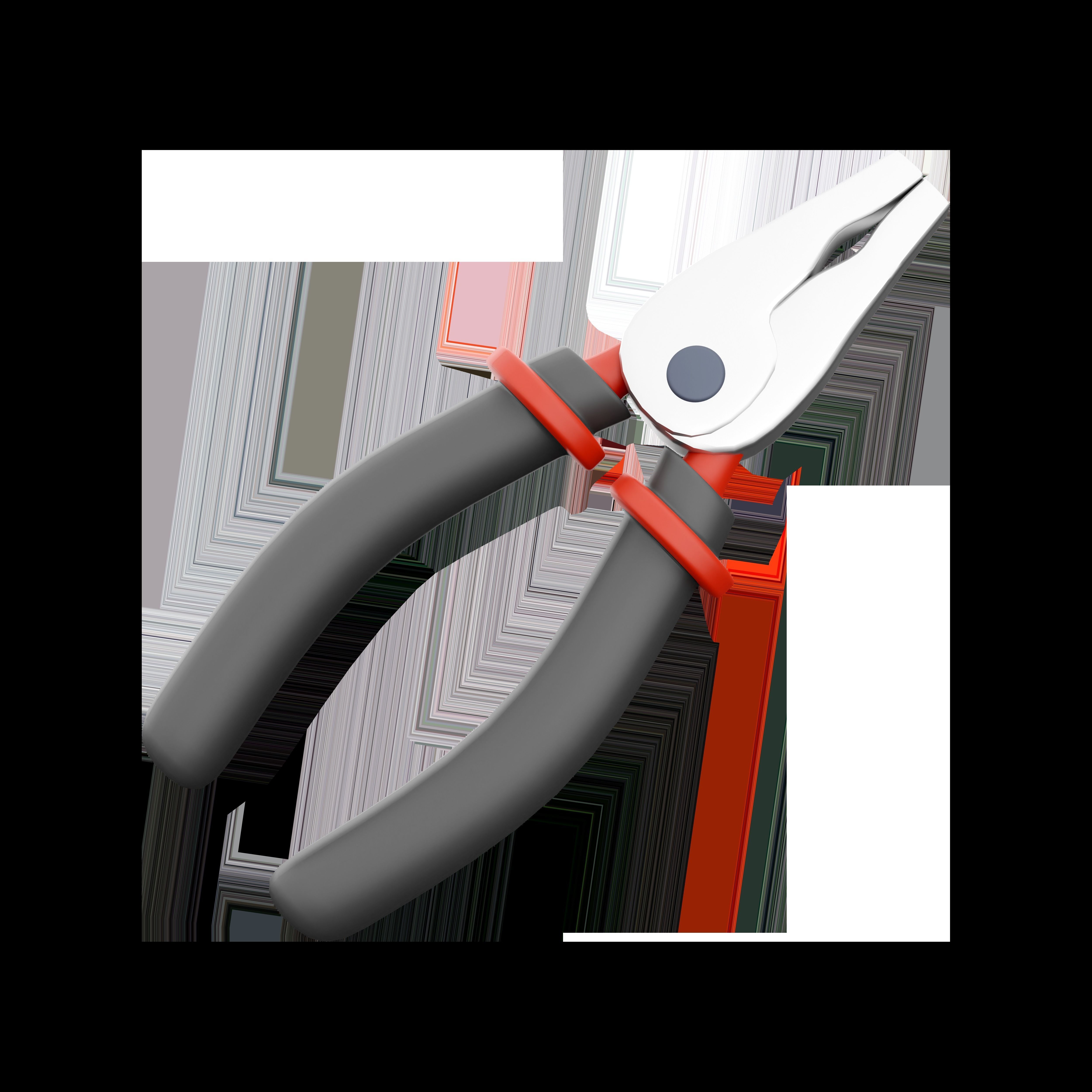 Plier cartoon icon 3D model_6