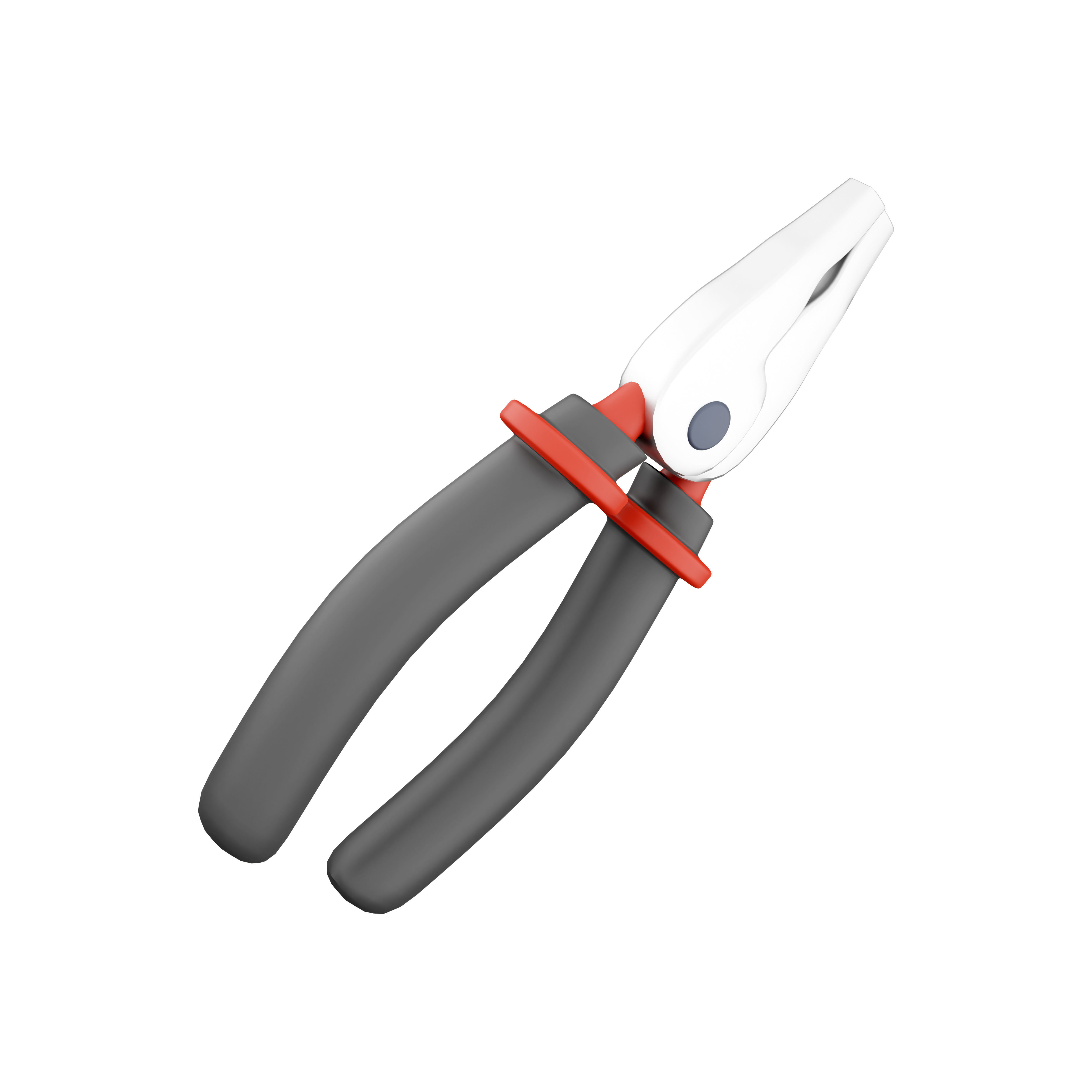 Plier cartoon icon 3D model_4