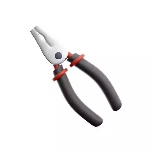 Plier cartoon icon 3D model