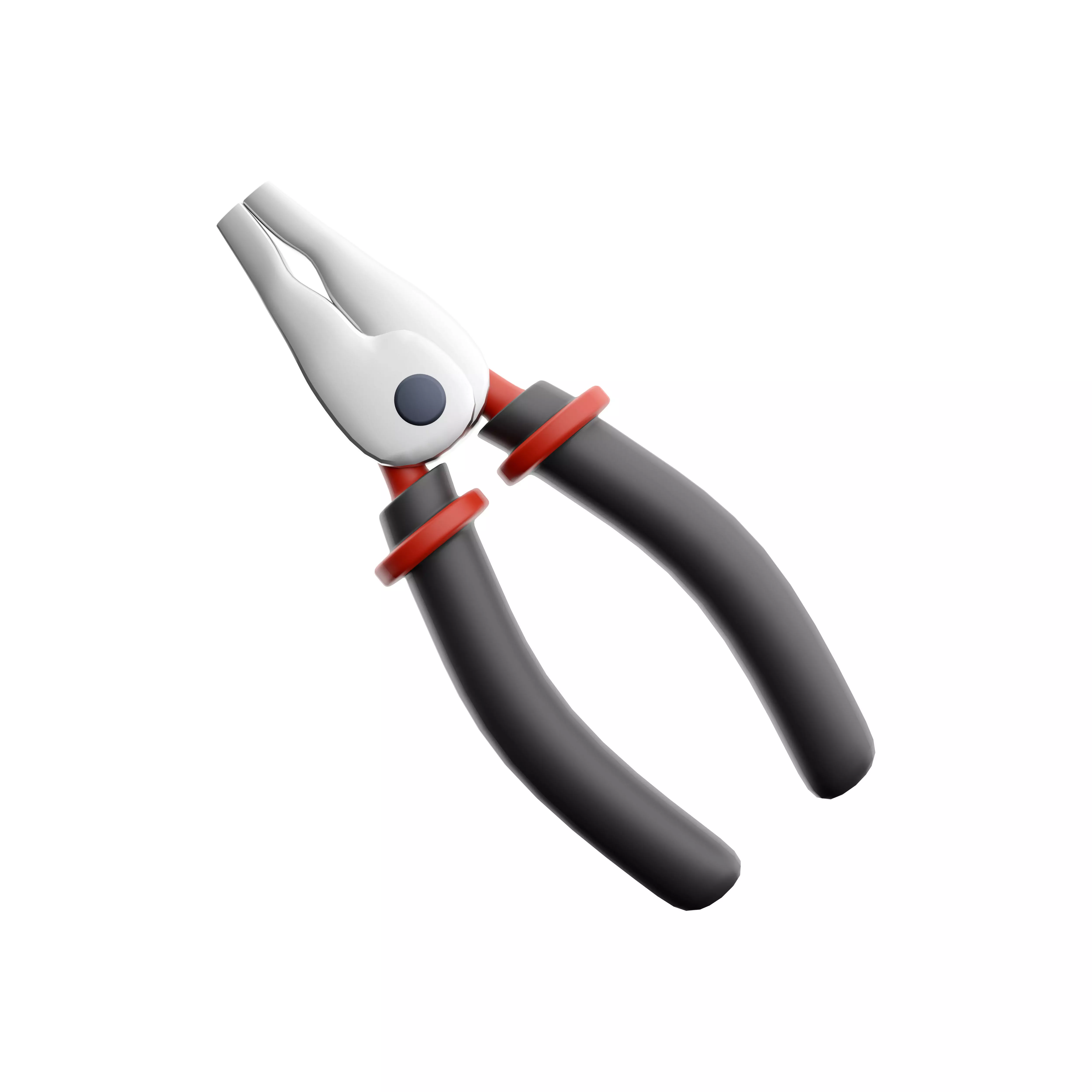 Plier cartoon icon 3D model_0