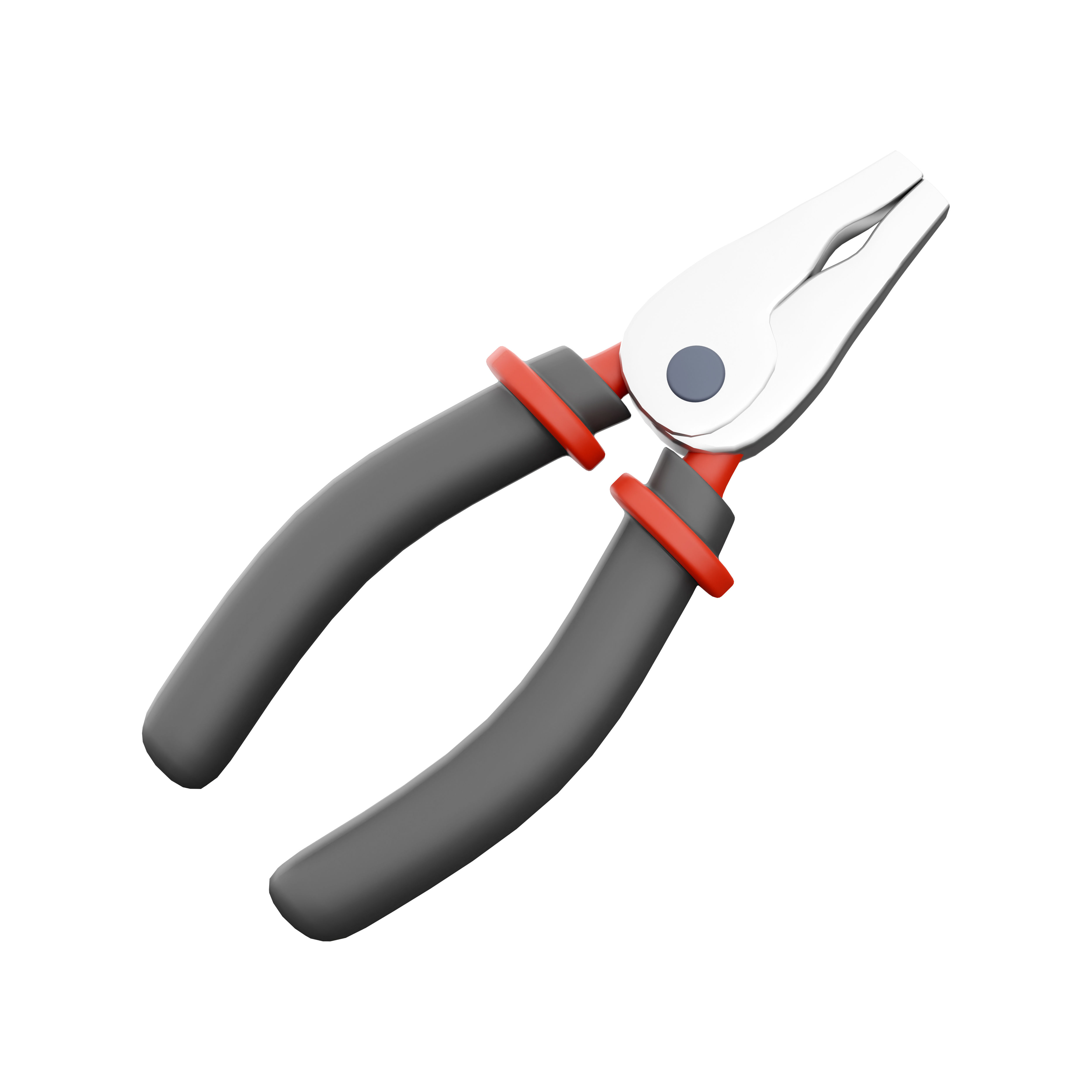 Plier cartoon icon 3D model_2